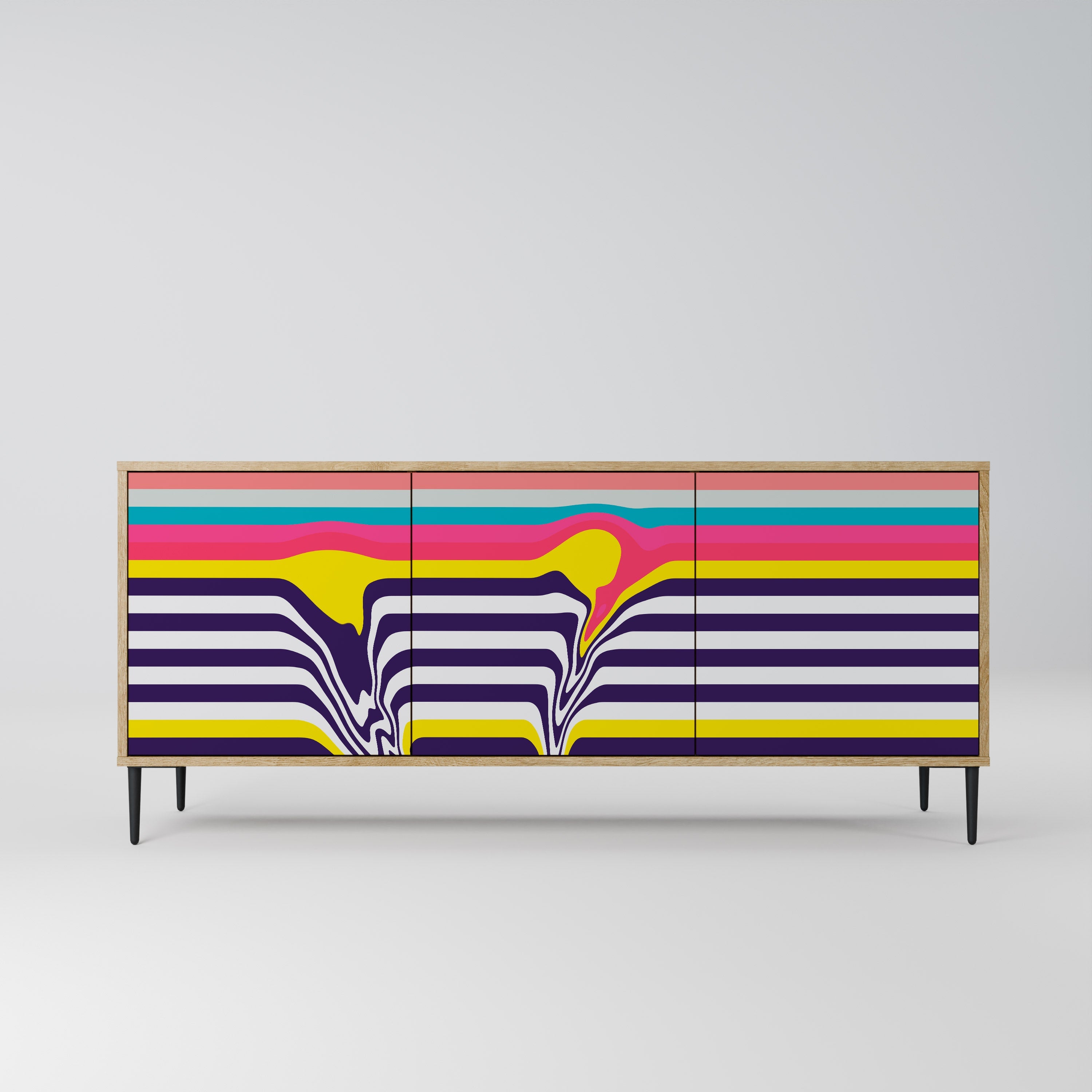 Buffet 3 portes effet chêne TONE COLLAPSE