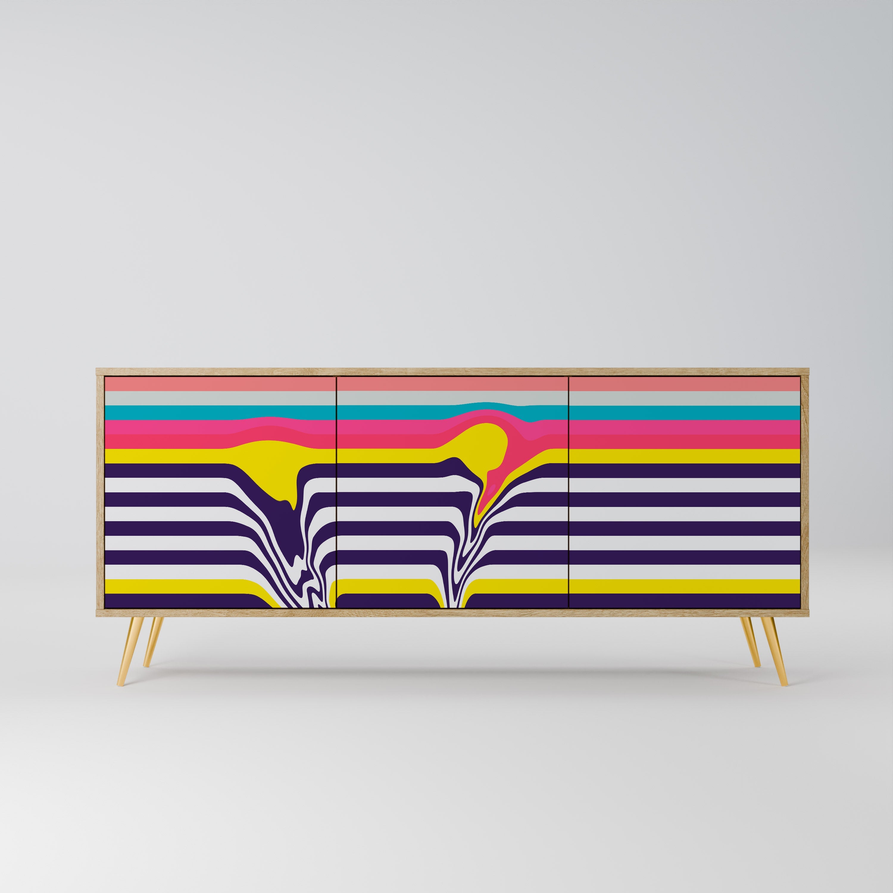 Buffet 3 portes effet chêne TONE COLLAPSE