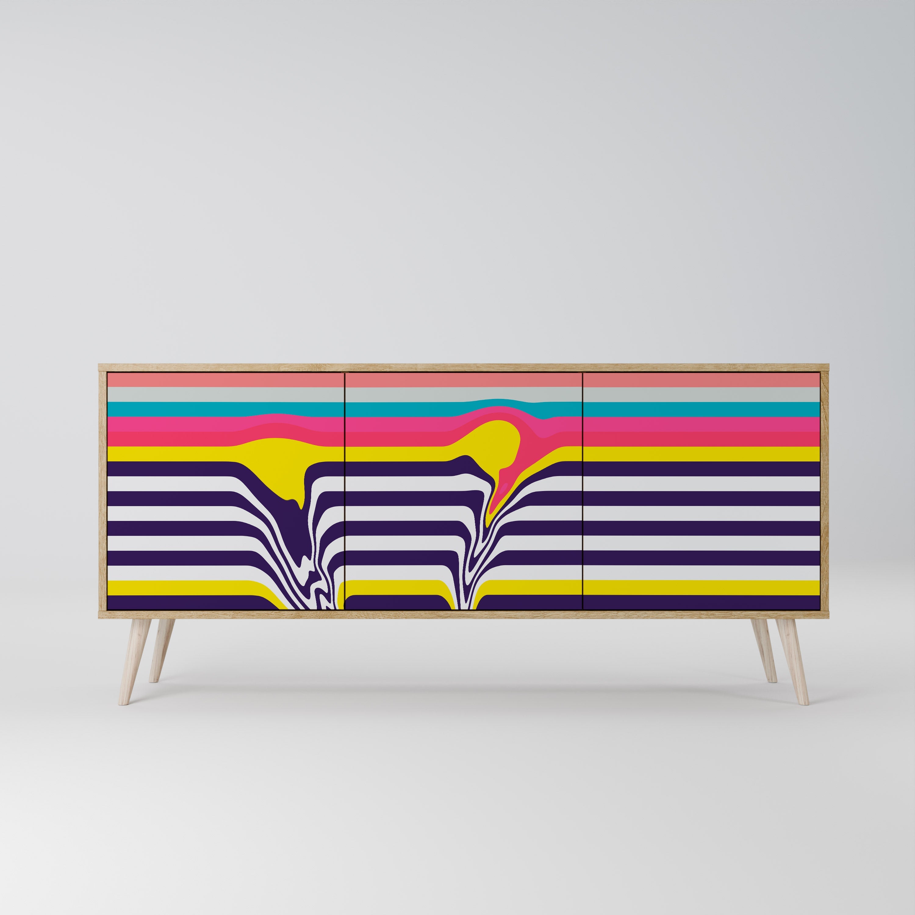 Buffet 3 portes effet chêne TONE COLLAPSE