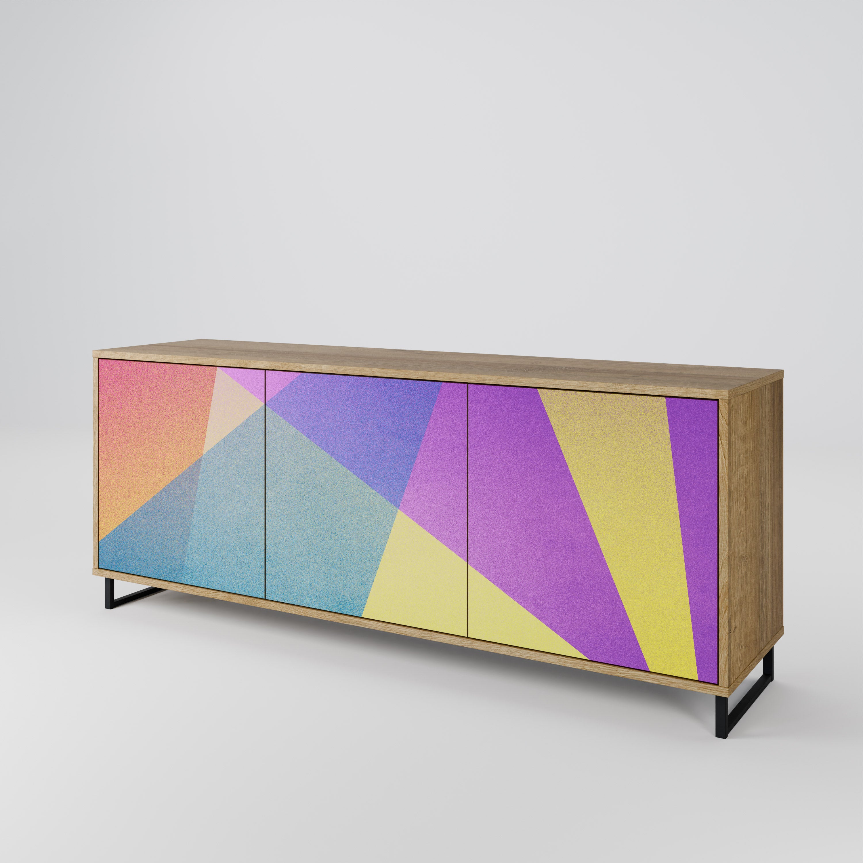 BRIGHT GEOMETRY 3-Door Sideboard