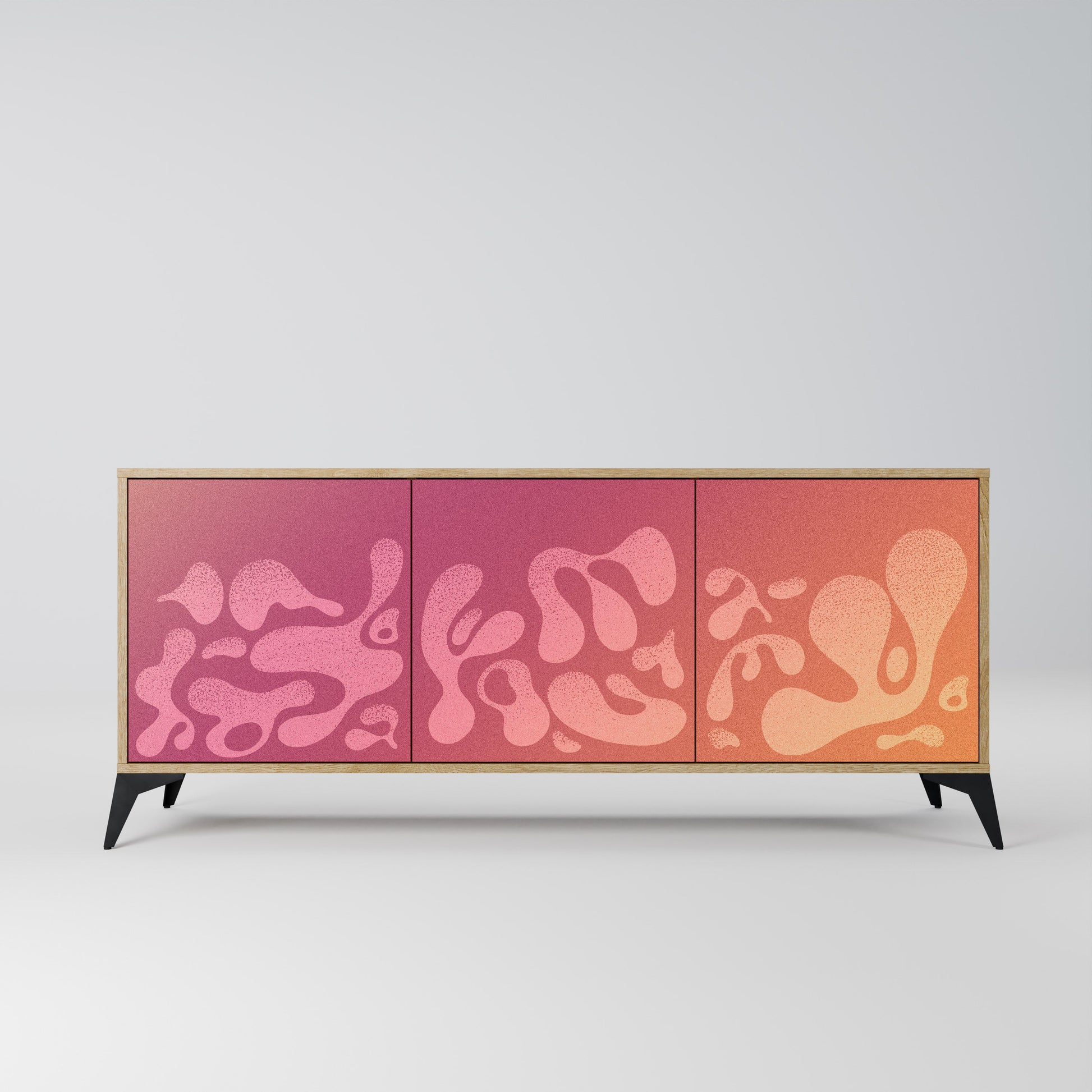 Buffet 3 portes IRREGULAR PINK effet chêne
