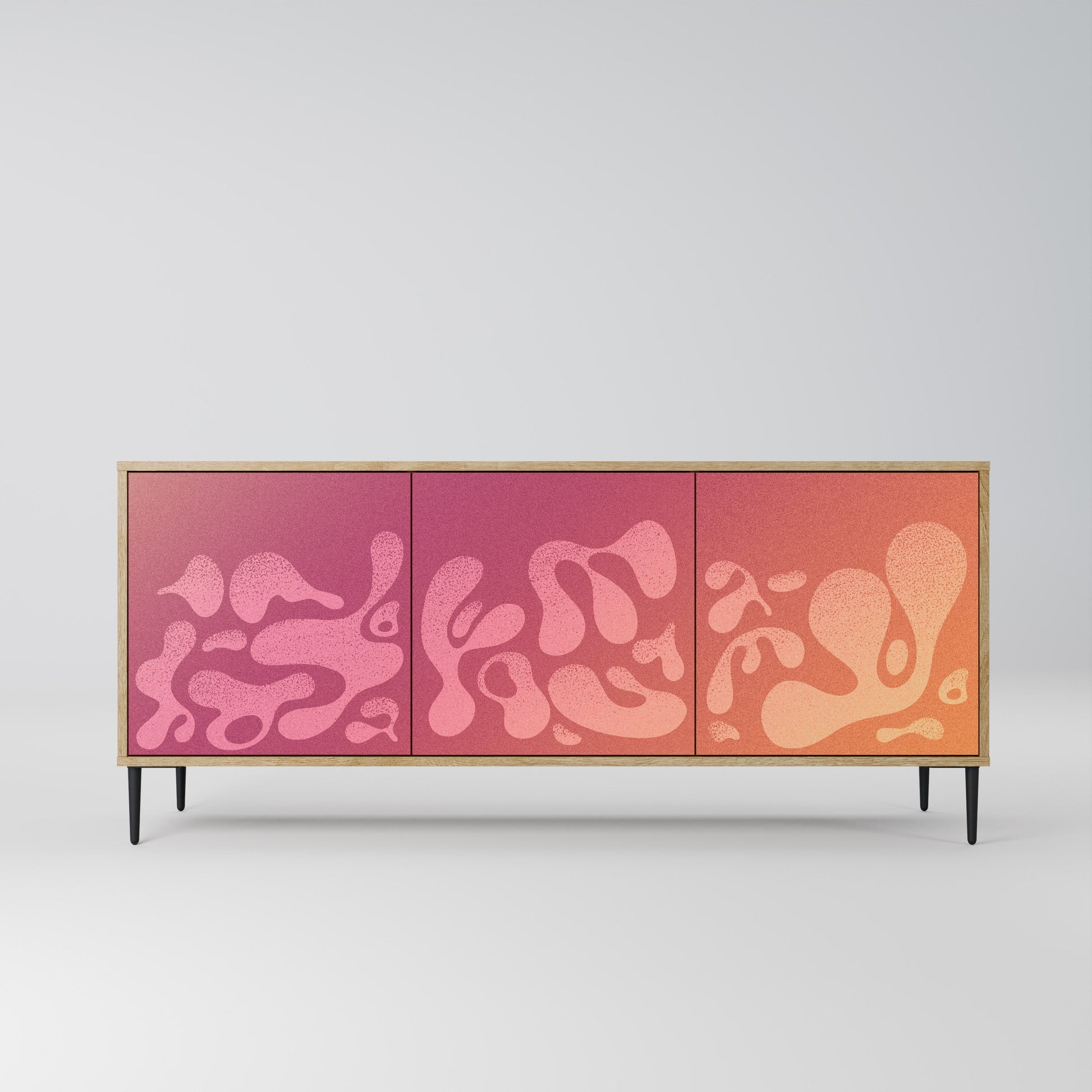 Buffet 3 portes IRREGULAR PINK effet chêne