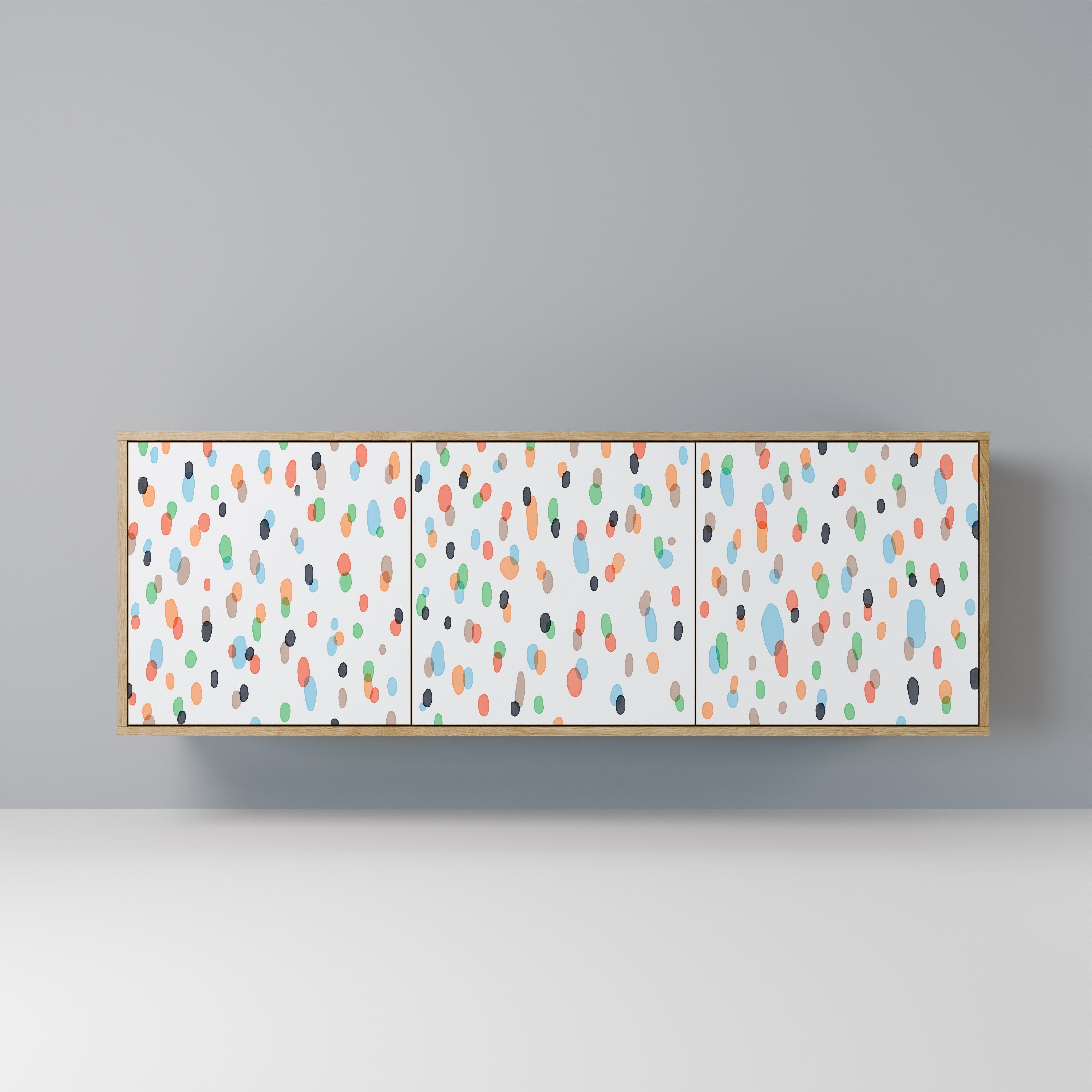 Buffet 3 portes ENERGETIC SPOTS effet chêne