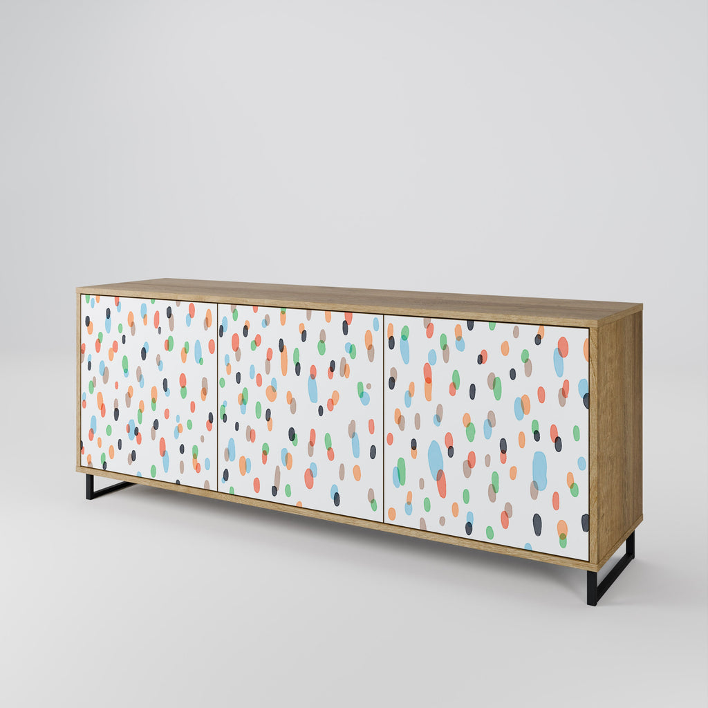 ENERGETIC SPOTS 3-Door Sideboard in Oak Effect