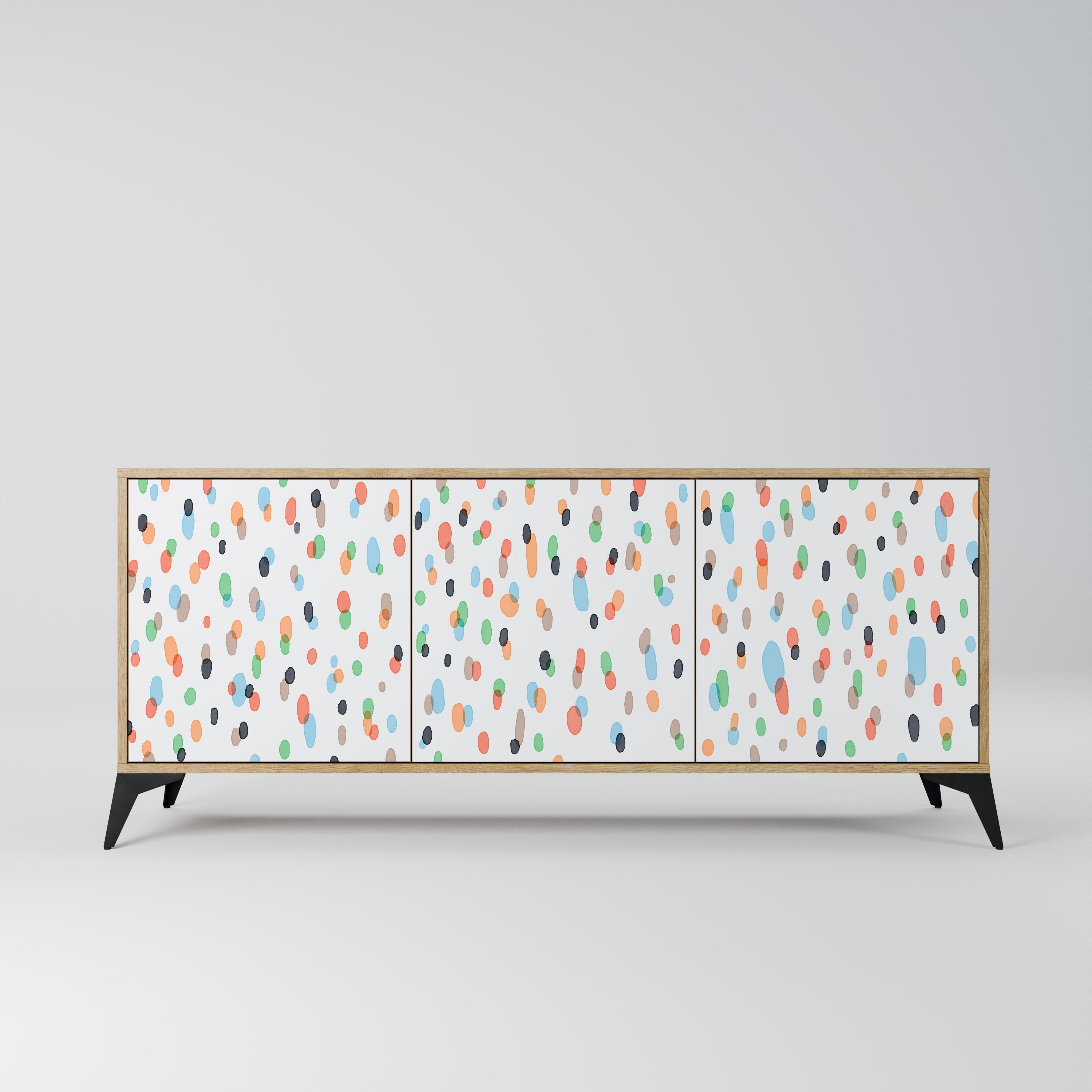 Buffet 3 portes ENERGETIC SPOTS effet chêne