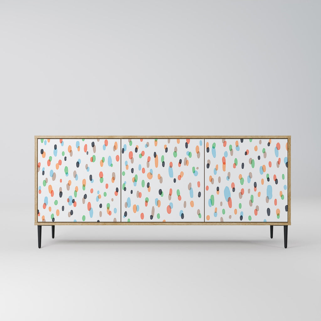 ENERGETIC SPOTS 3-Door Sideboard in Oak Effect