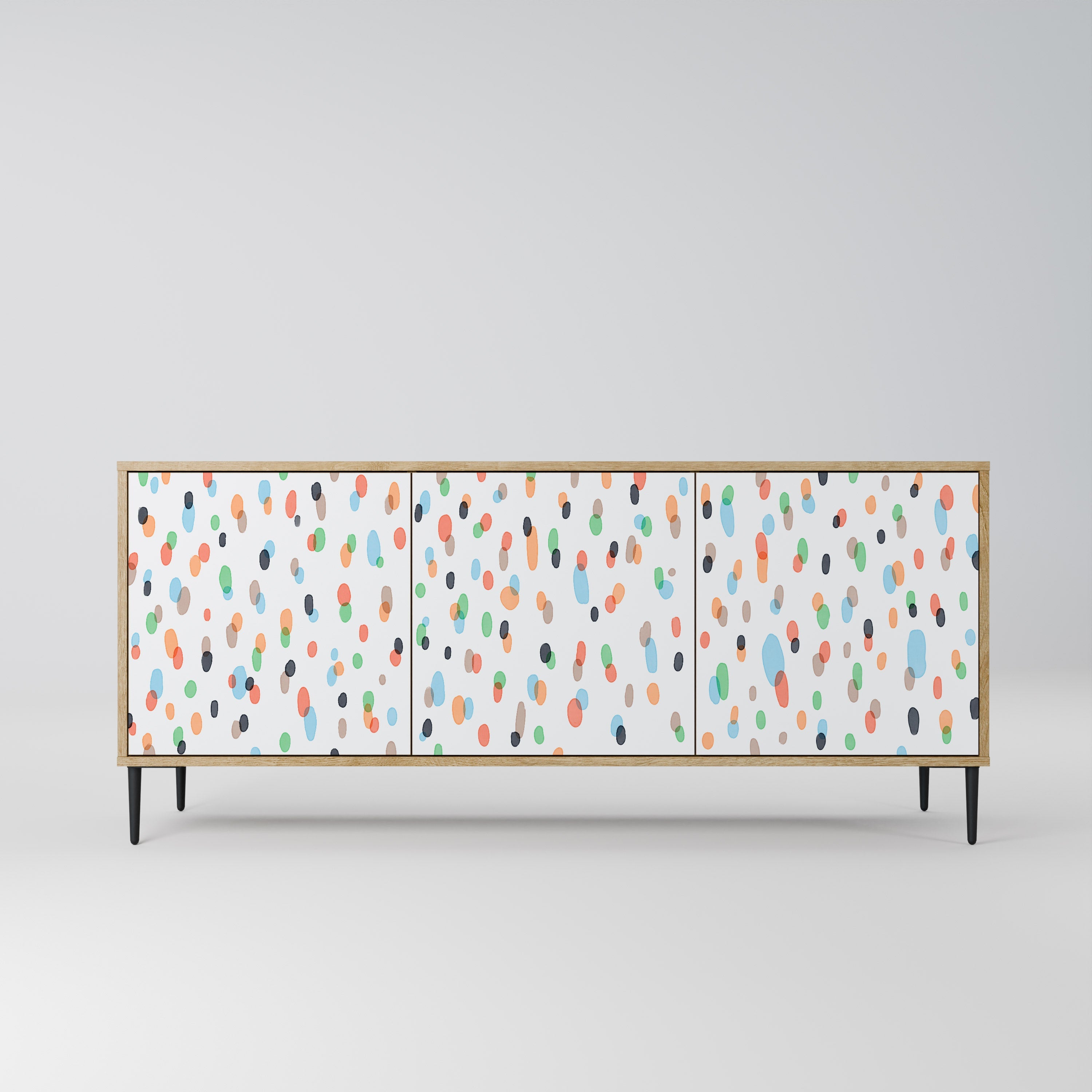 Buffet 3 portes ENERGETIC SPOTS effet chêne