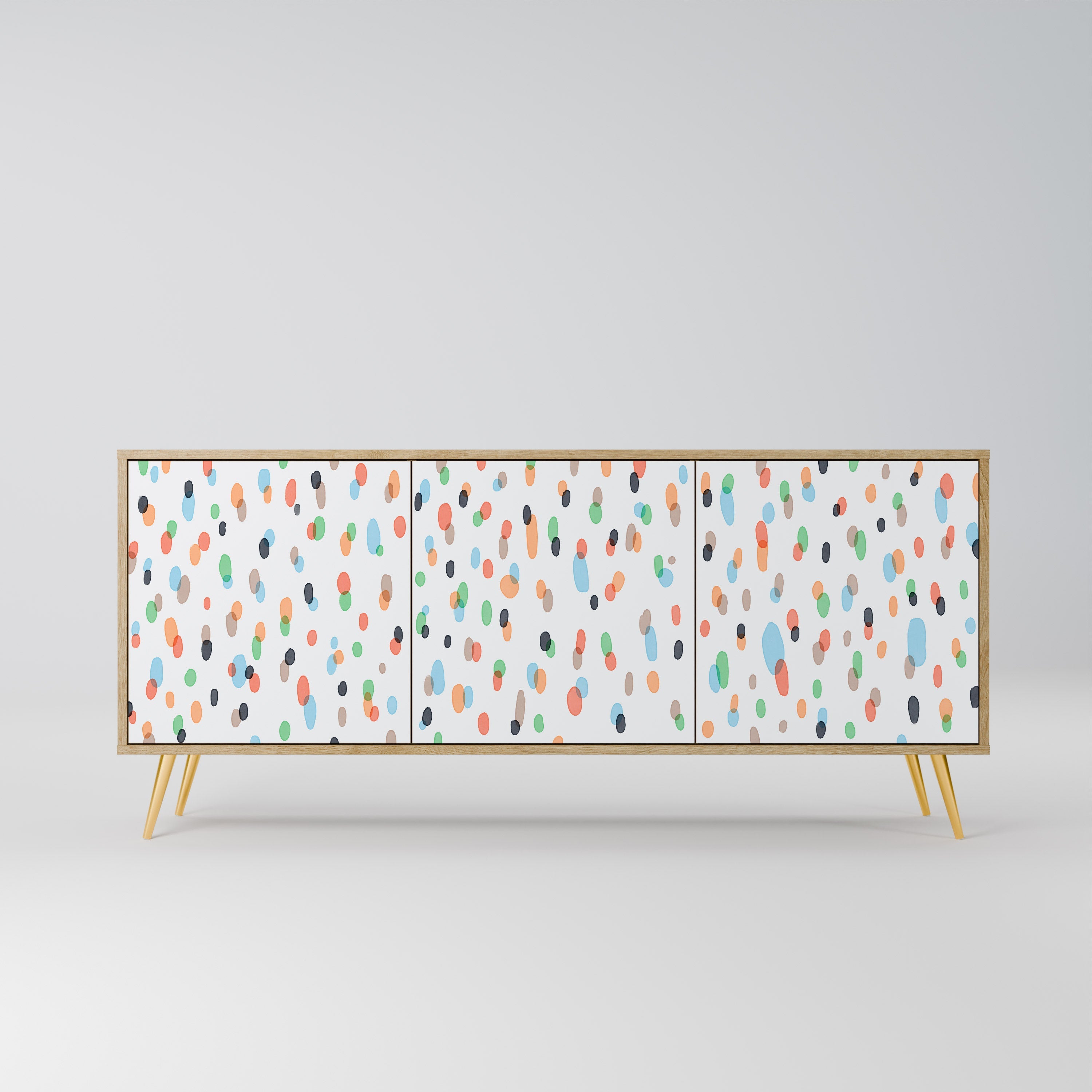 Buffet 3 portes ENERGETIC SPOTS effet chêne