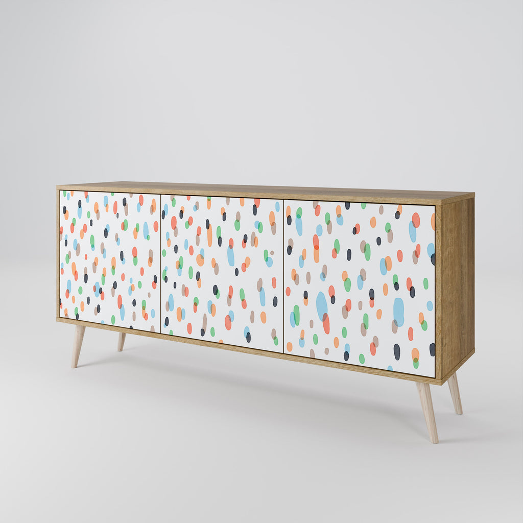 ENERGETIC SPOTS 3-Door Sideboard in Oak Effect
