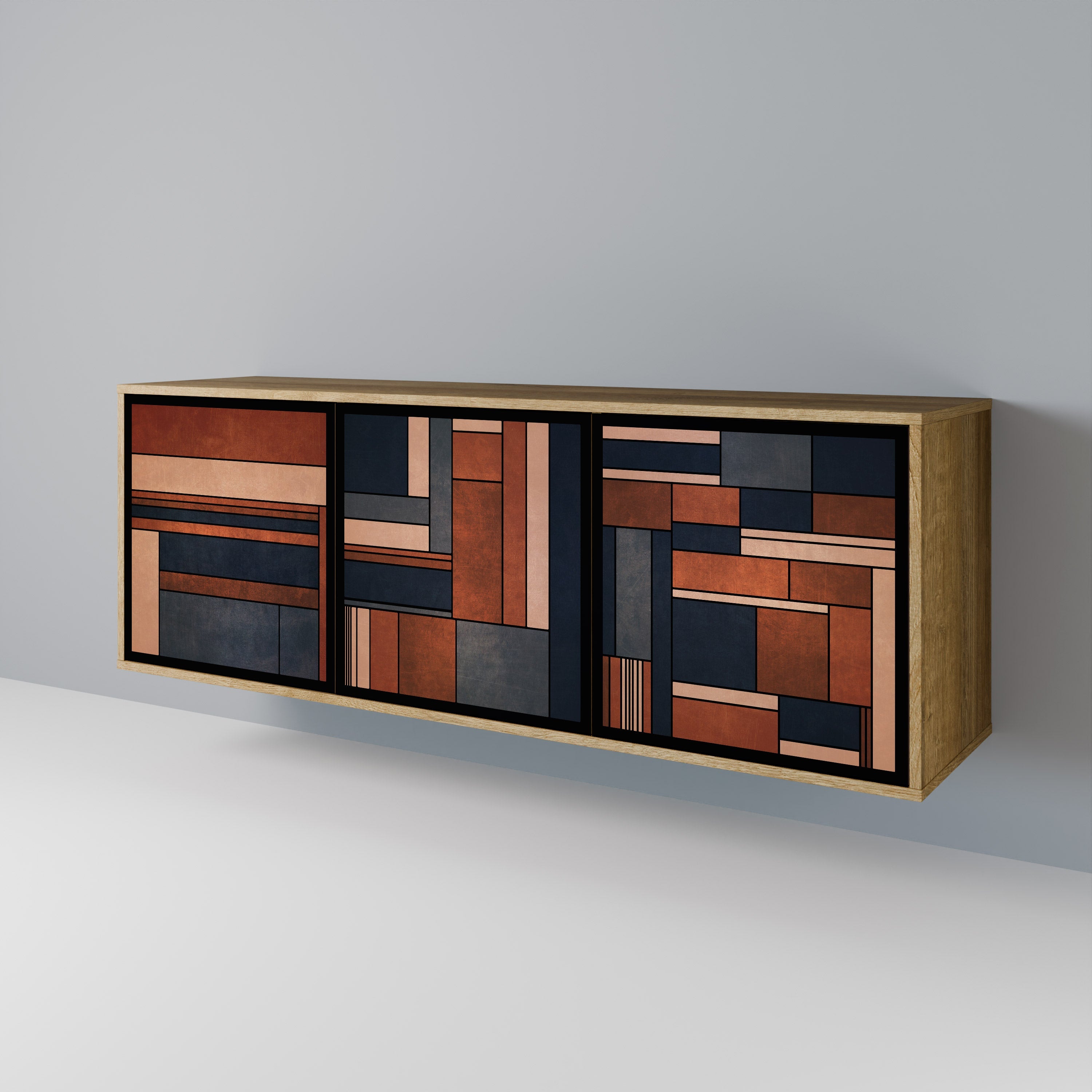 Buffet 3 portes INTREPID FORMATION effet chêne