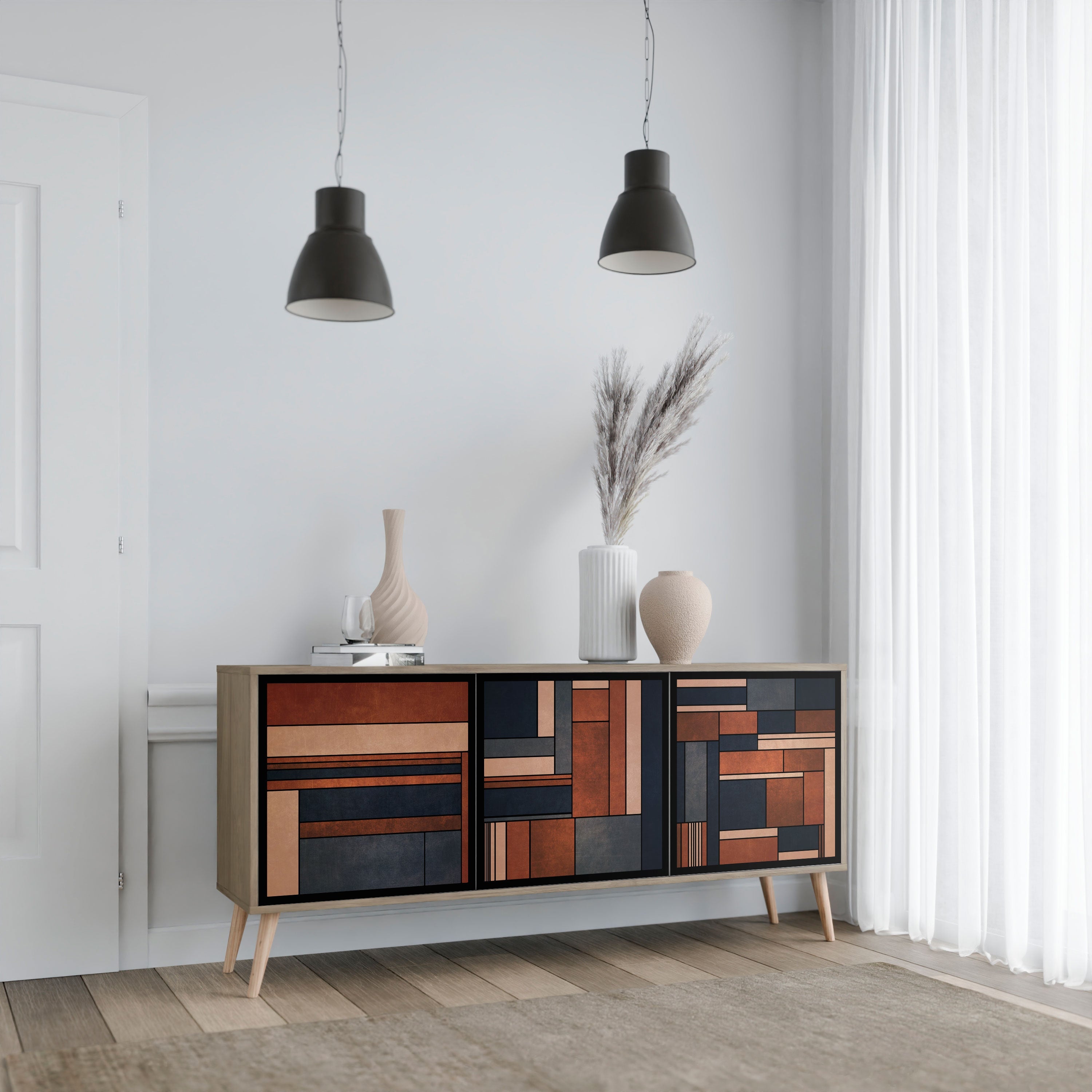 Buffet 3 portes INTREPID FORMATION effet chêne