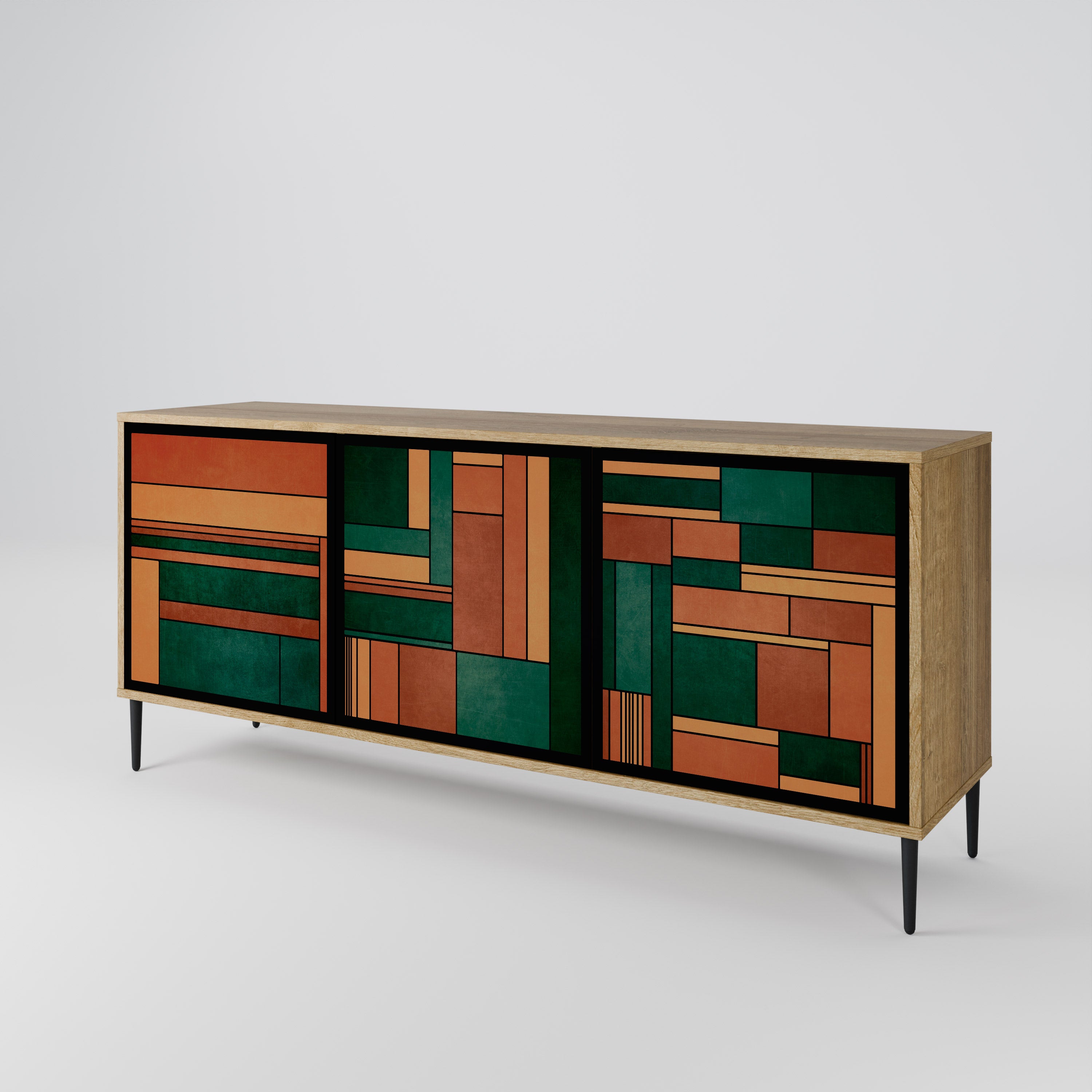 EARTHY FIGURES 3-Door Sideboard