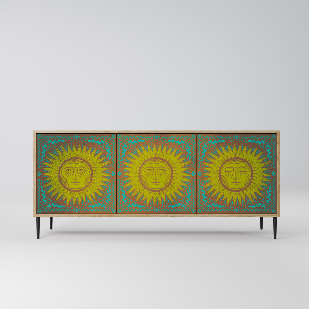 Buffet 3 portes SUNSHINE EULOGY effet chêne