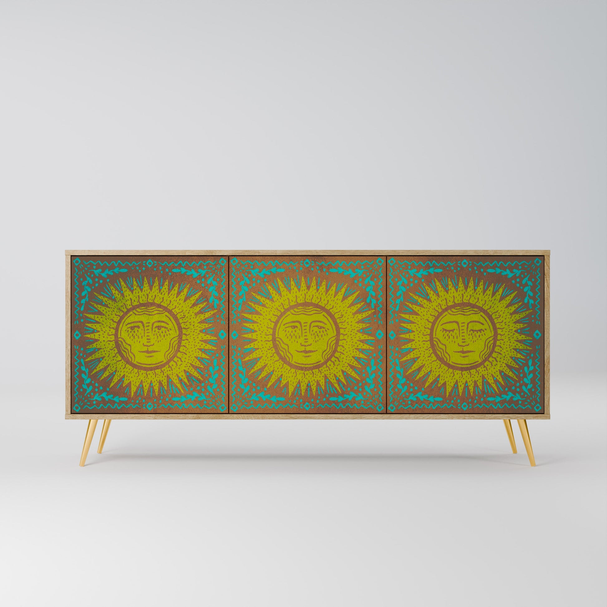 Buffet 3 portes SUNSHINE EULOGY effet chêne