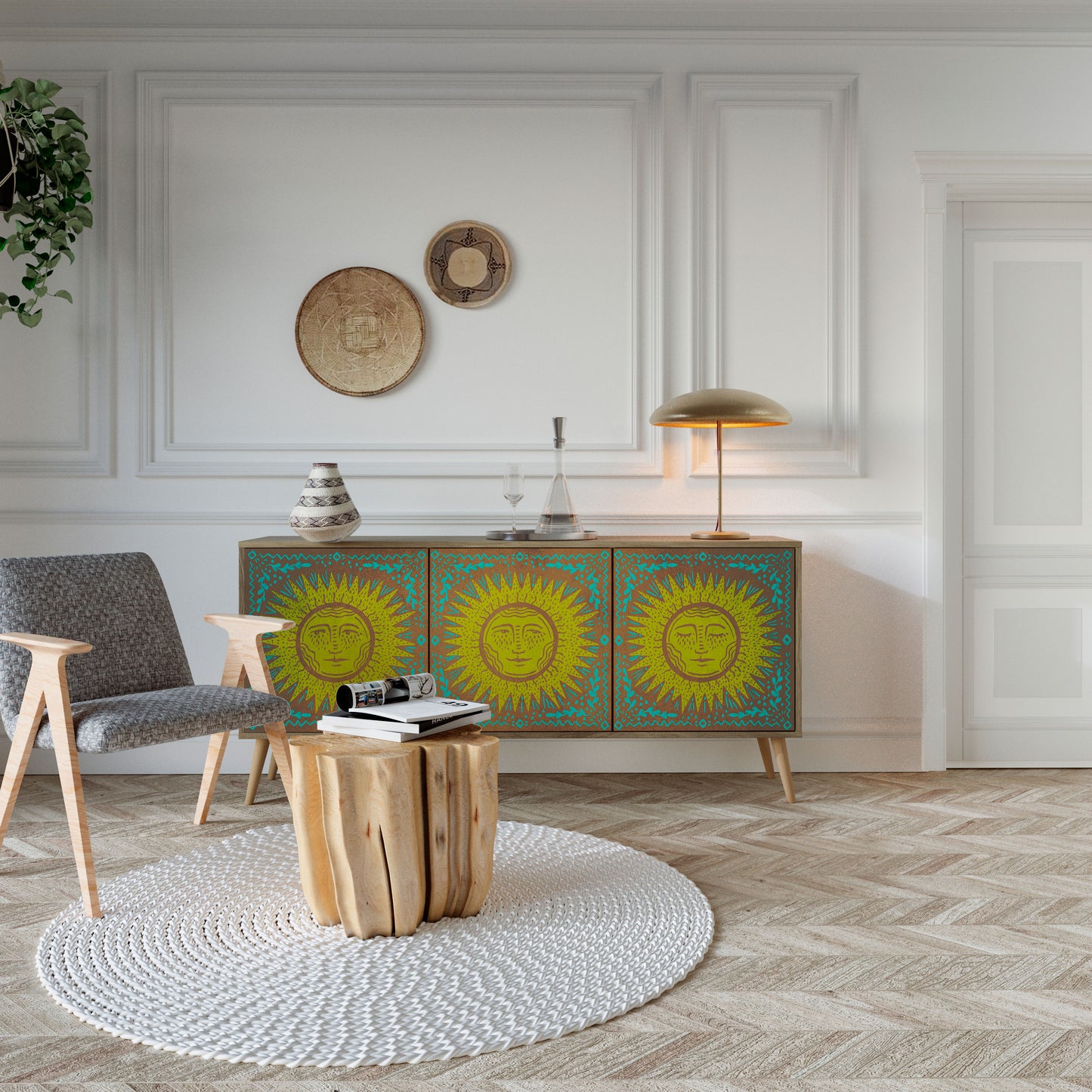 SUNSHINE EULOGY 3-Door Sideboard