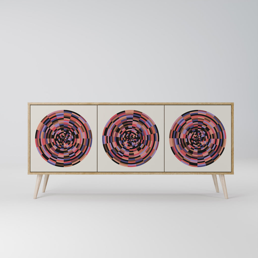 Buffet 3 portes effet chêne BROWN CIRCLES