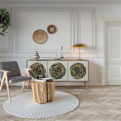 GREEN CIRCLES 3-Door Sideboard