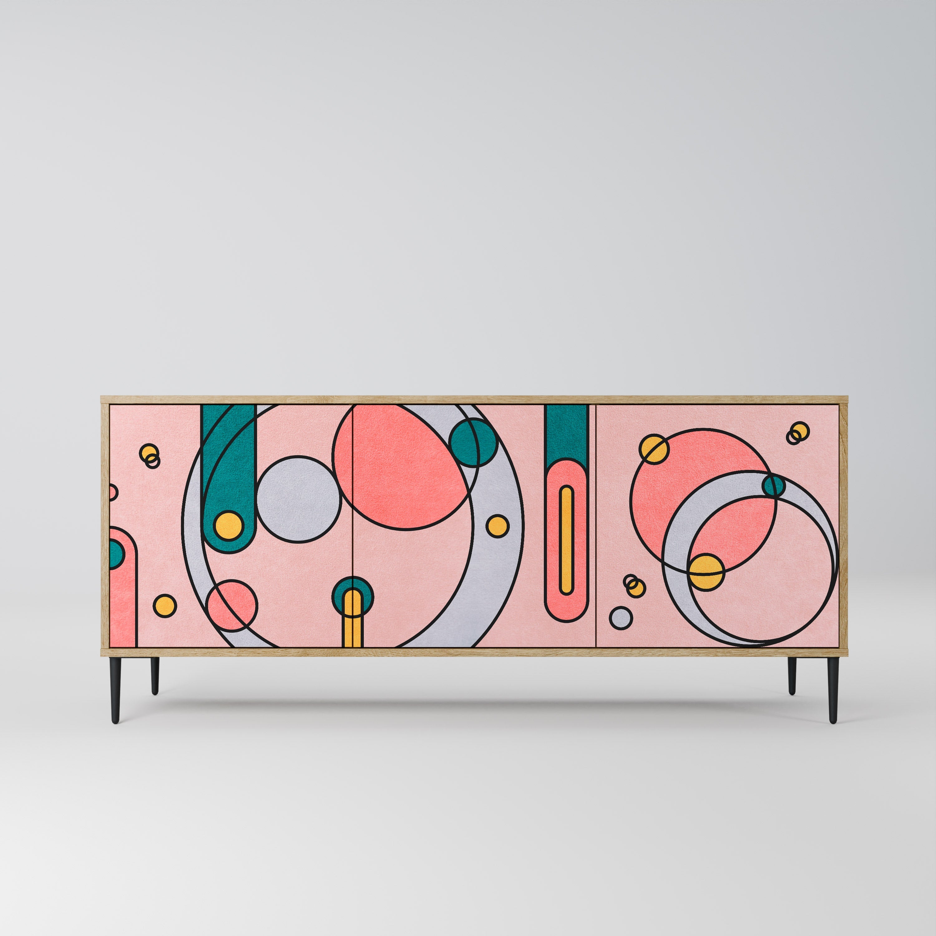 Buffet 3 portes GOSSAMER ECHOES effet chêne