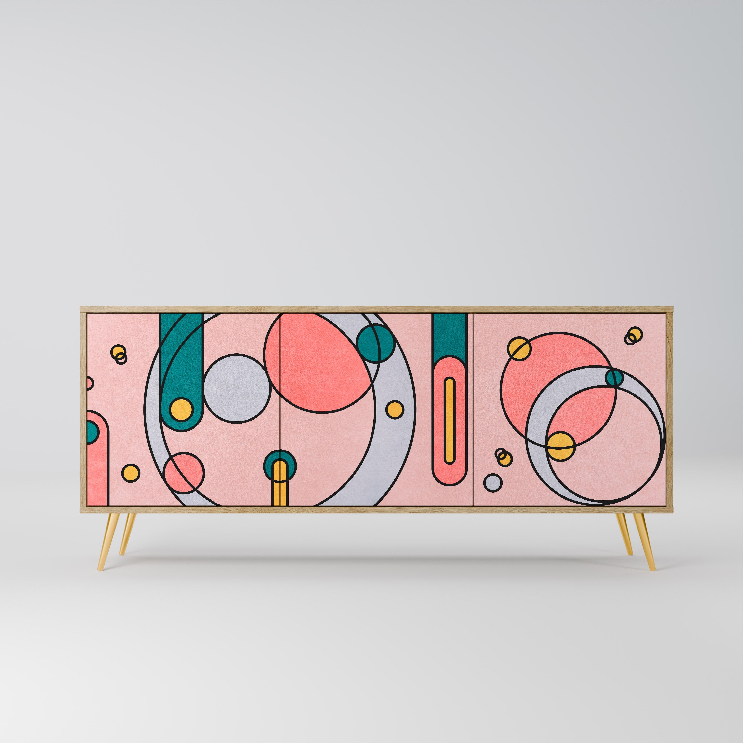 Buffet 3 portes GOSSAMER ECHOES effet chêne