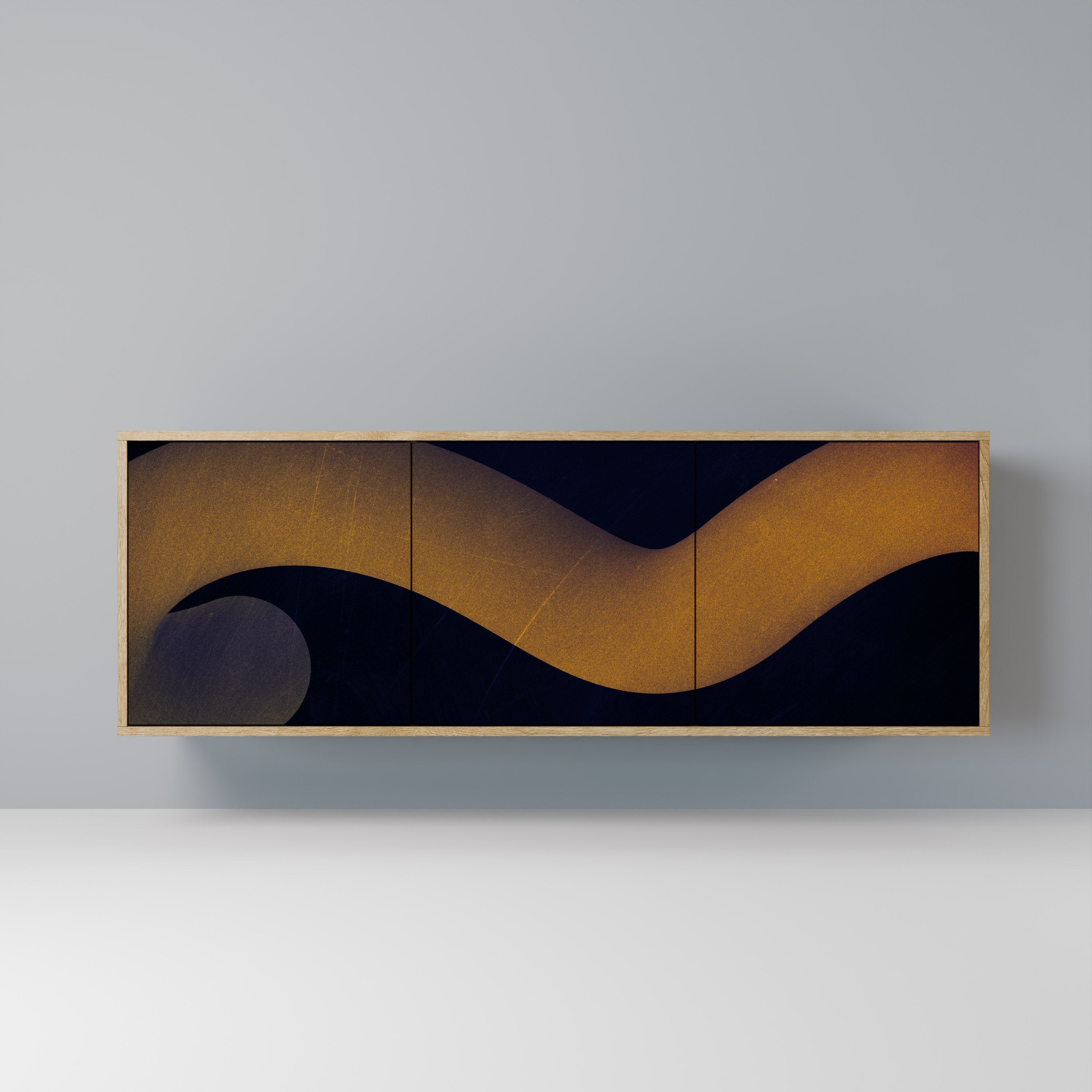 Buffet 3 portes HOLLOW TIME effet chêne