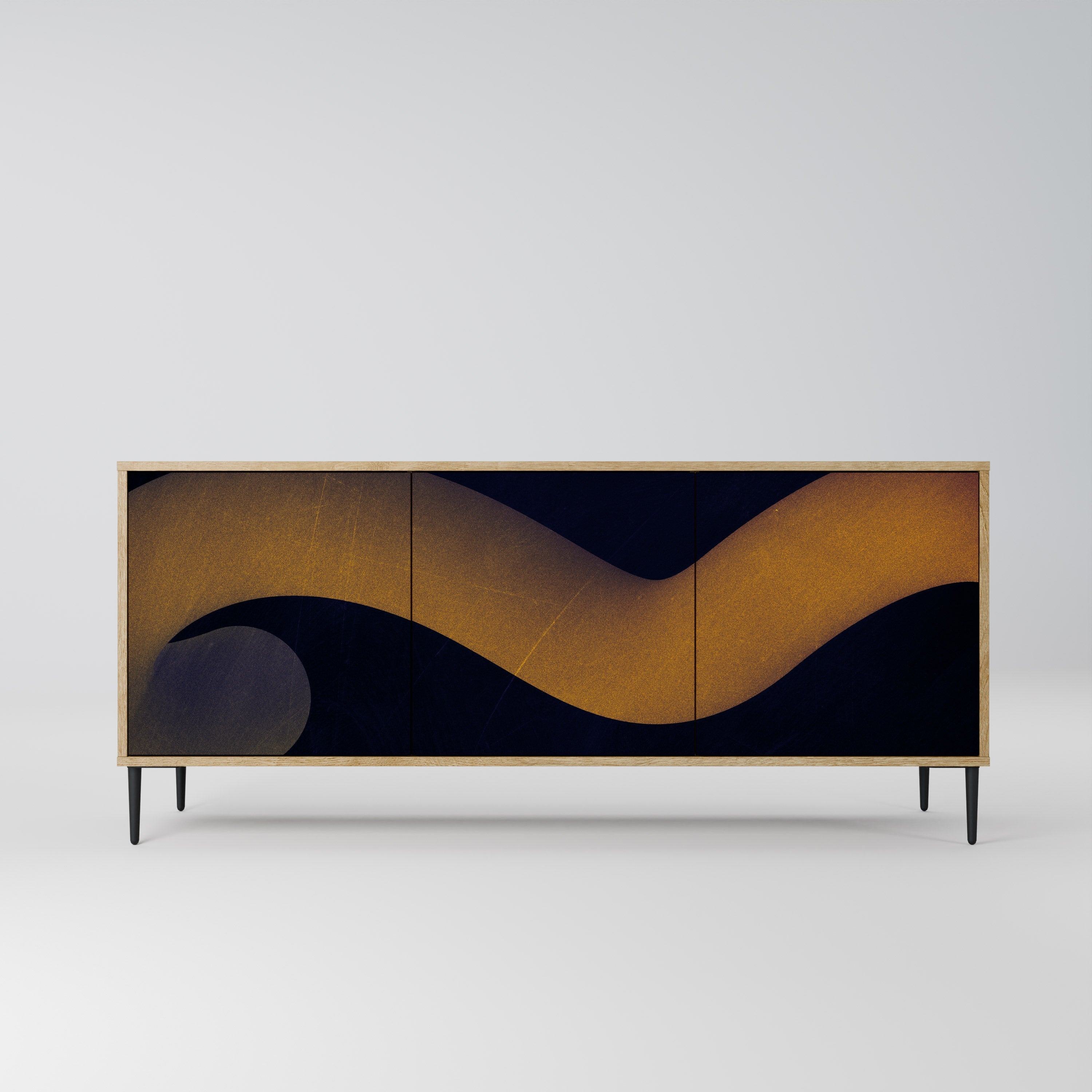 Buffet 3 portes HOLLOW TIME effet chêne