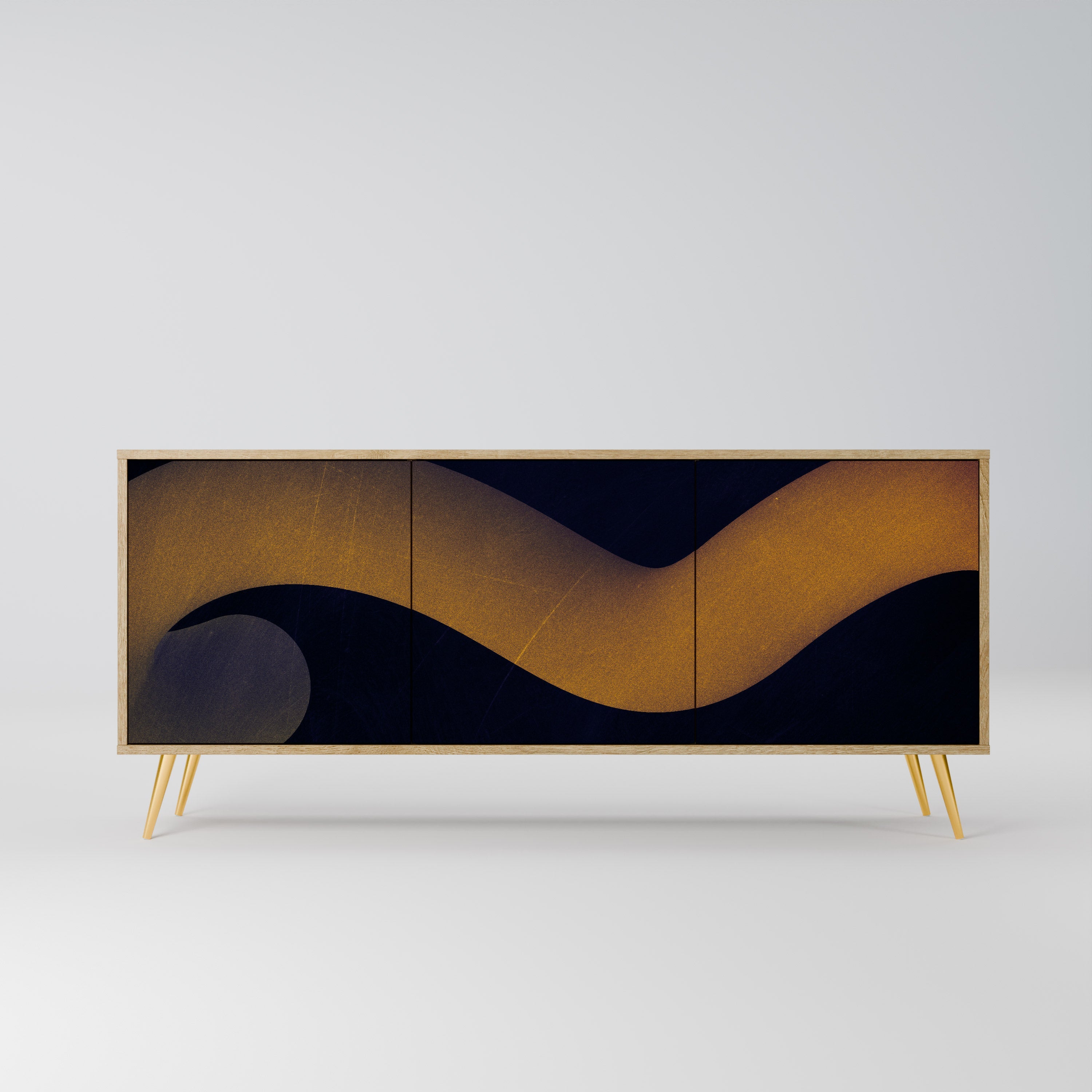 Buffet 3 portes HOLLOW TIME effet chêne