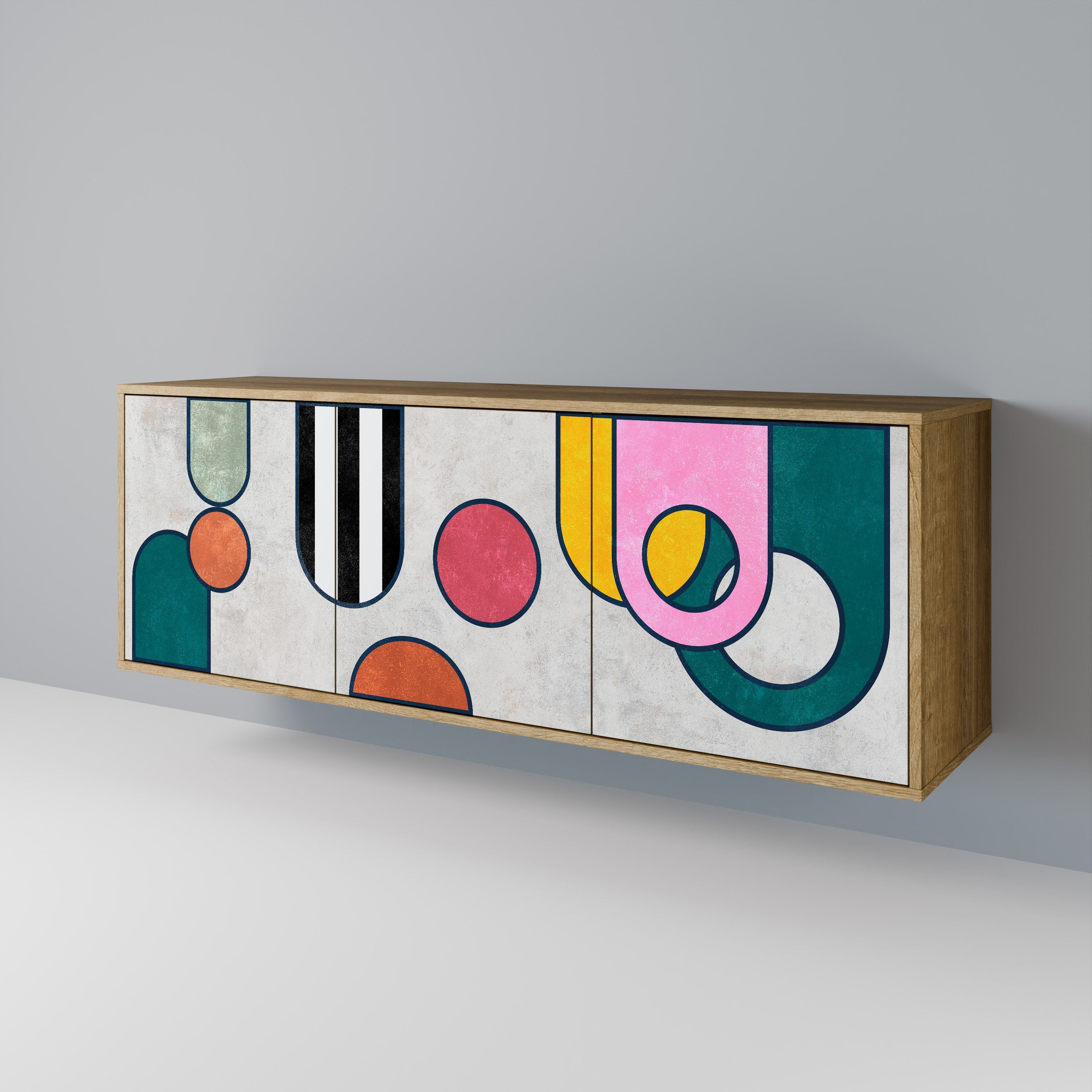 Buffet 3 portes effet chêne COOL STORY