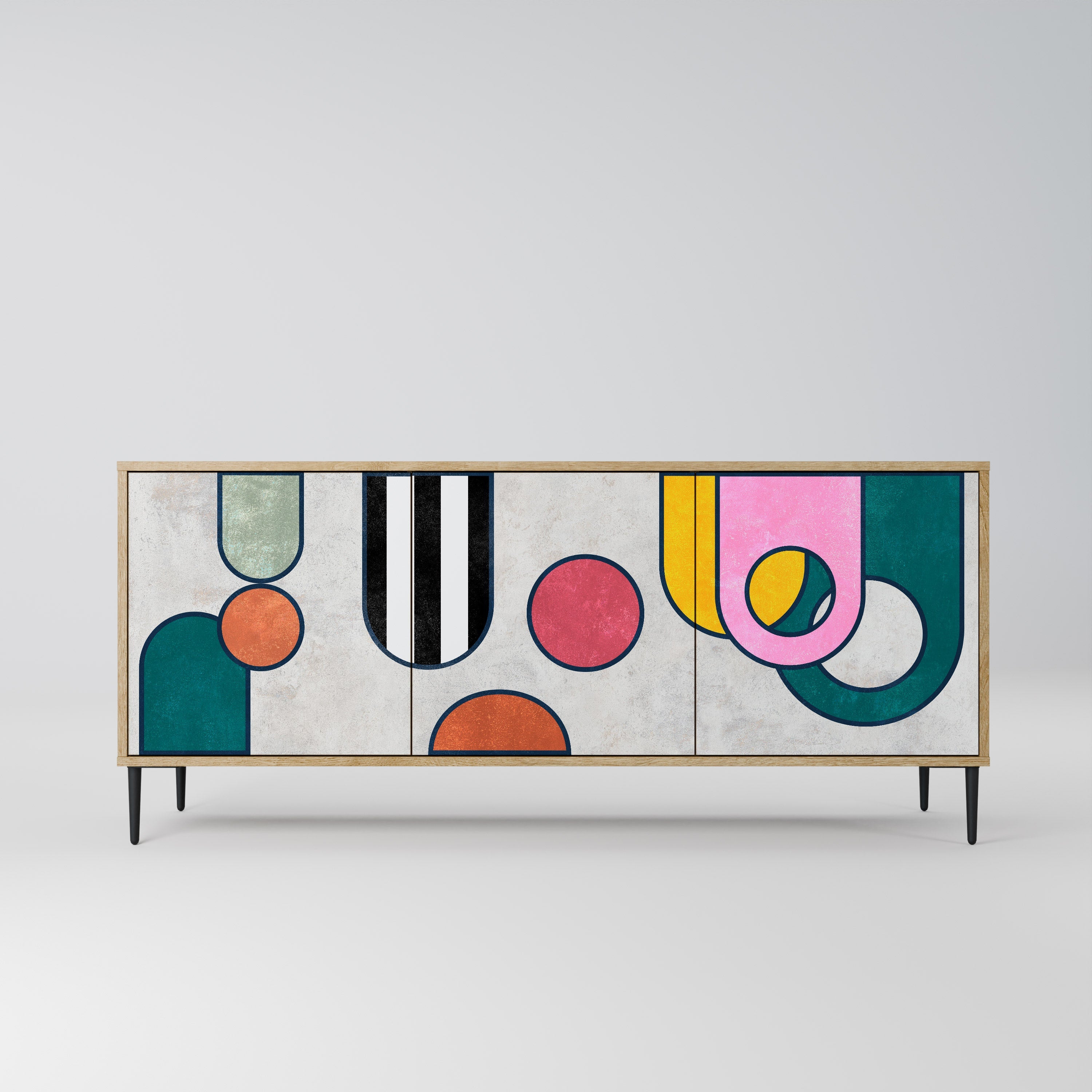 Buffet 3 portes effet chêne COOL STORY