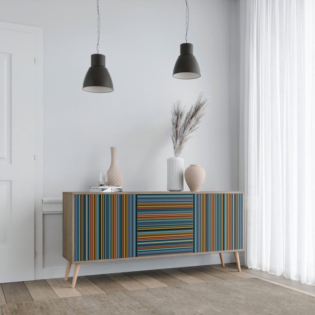 Buffet 3 portes LINEOUT SPECTRUM effet chêne