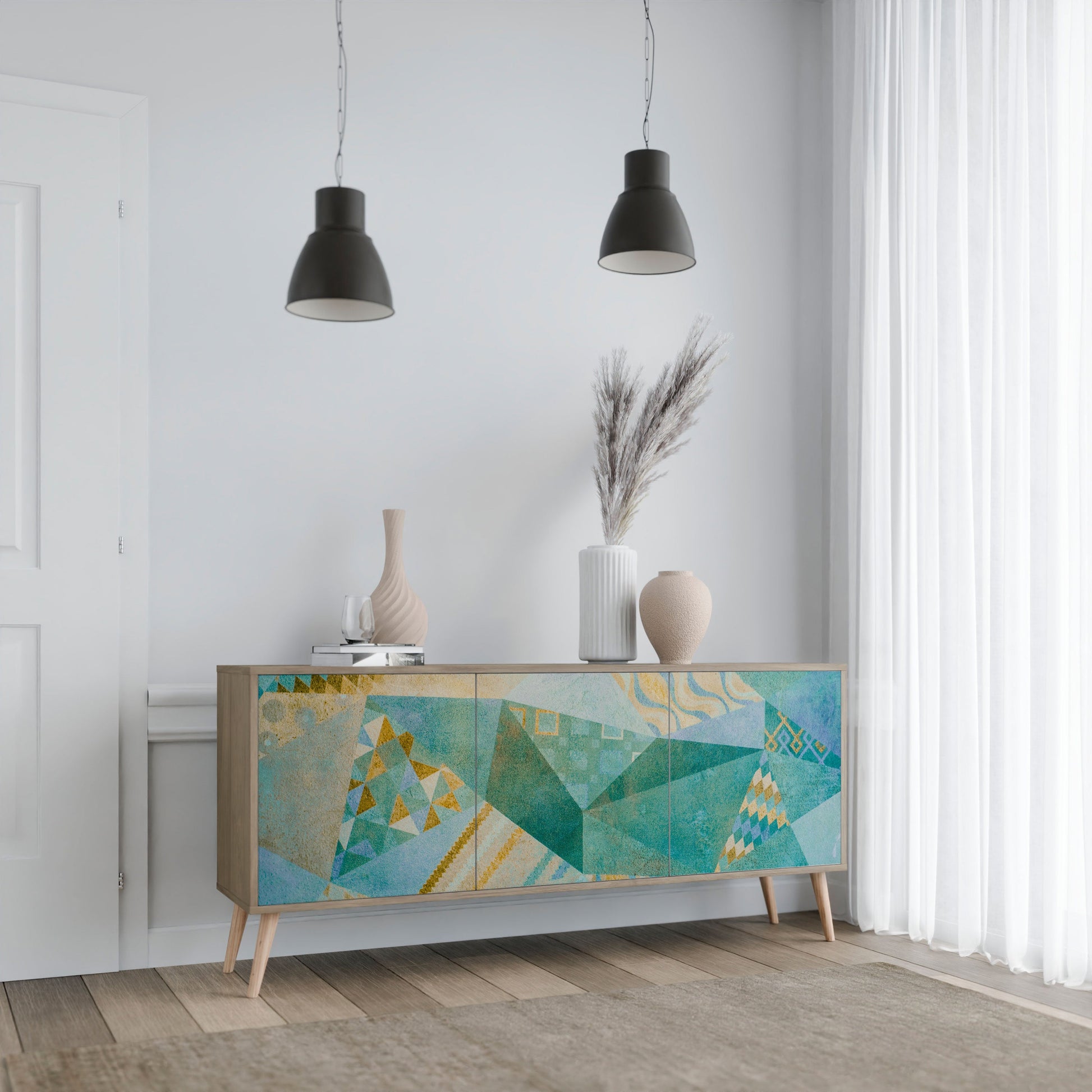 Buffet 3 portes SPECTRUM SPLENDOR effet chêne