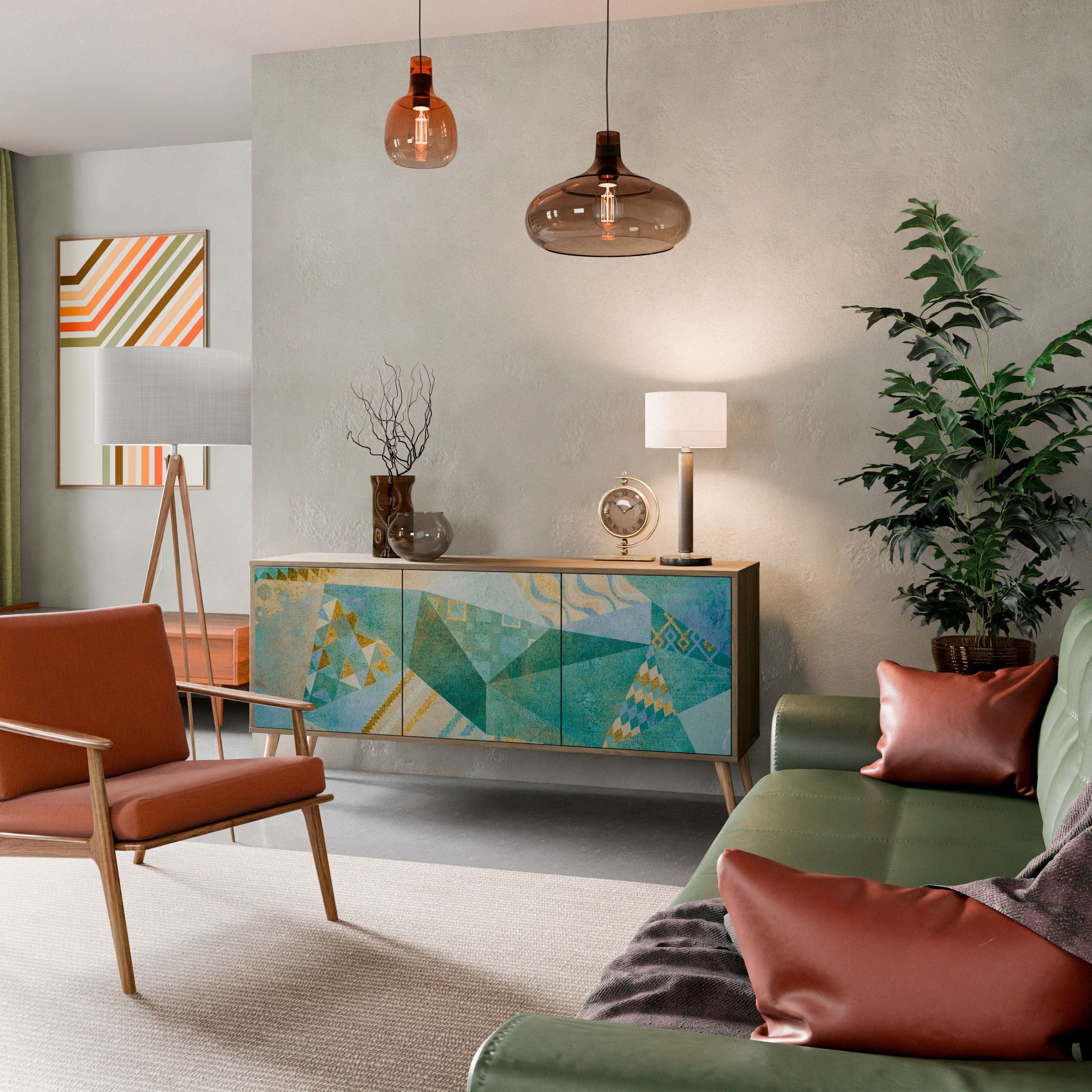 Buffet 3 portes SPECTRUM SPLENDOR effet chêne