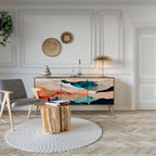 ABSTRACT LANDSCAPE 3-Door Sideboard