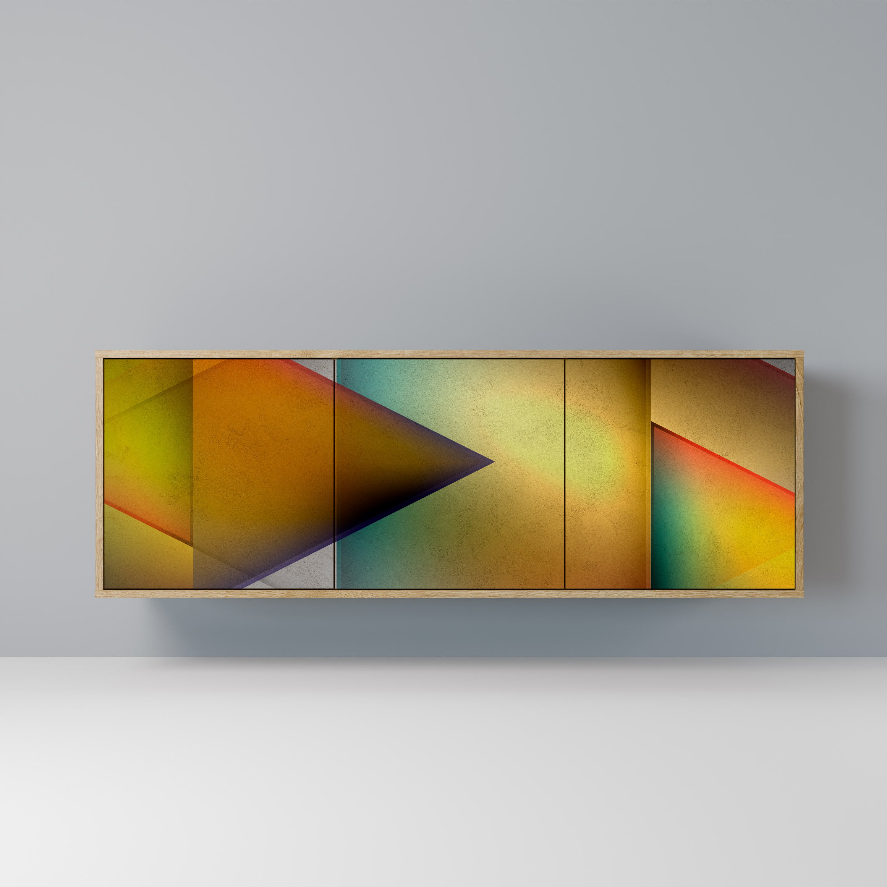 Buffet 3 portes PIERCING SHARPNESS effet chêne