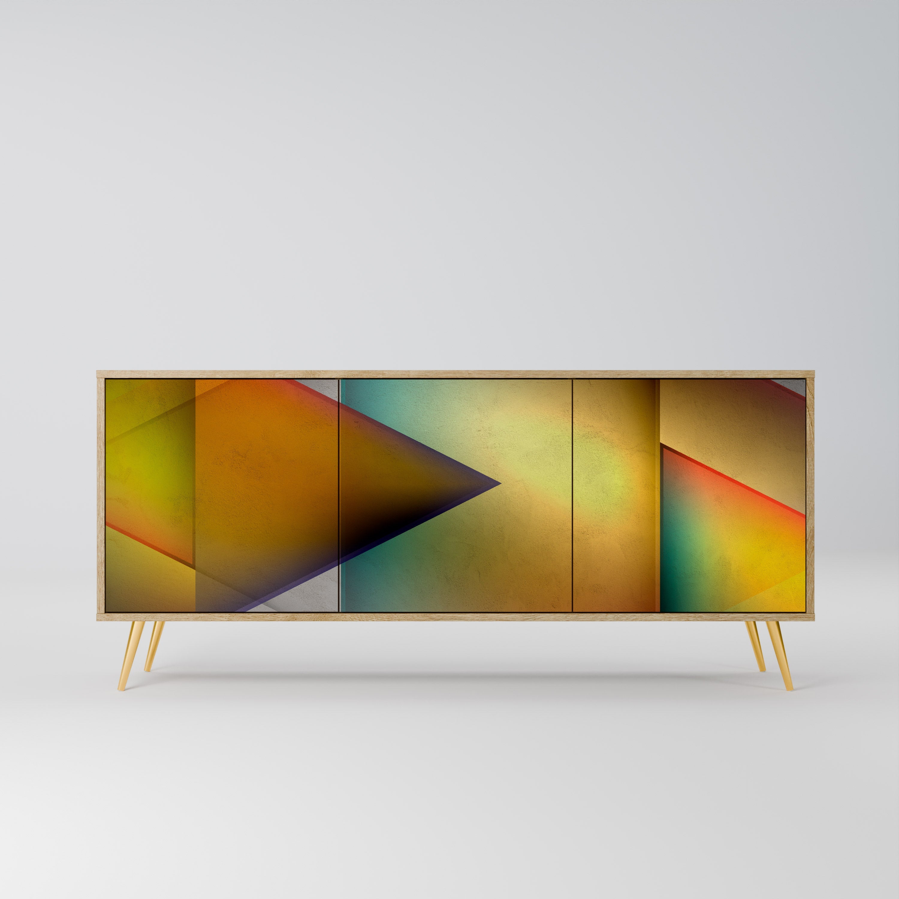 Buffet 3 portes PIERCING SHARPNESS effet chêne