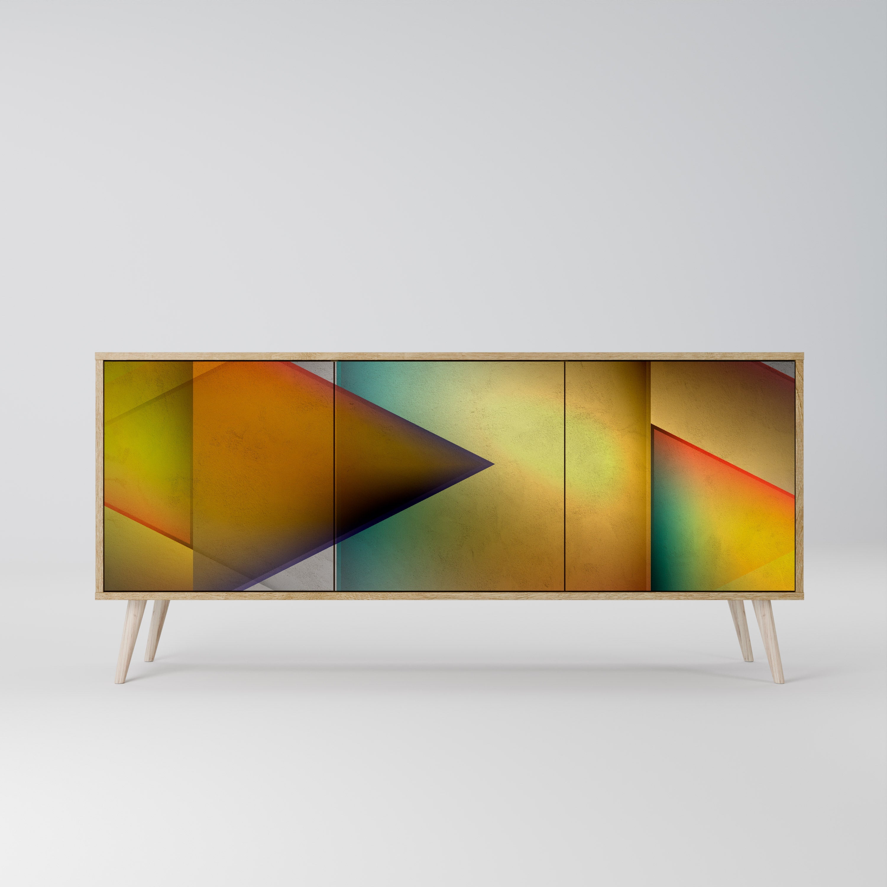 Buffet 3 portes PIERCING SHARPNESS effet chêne