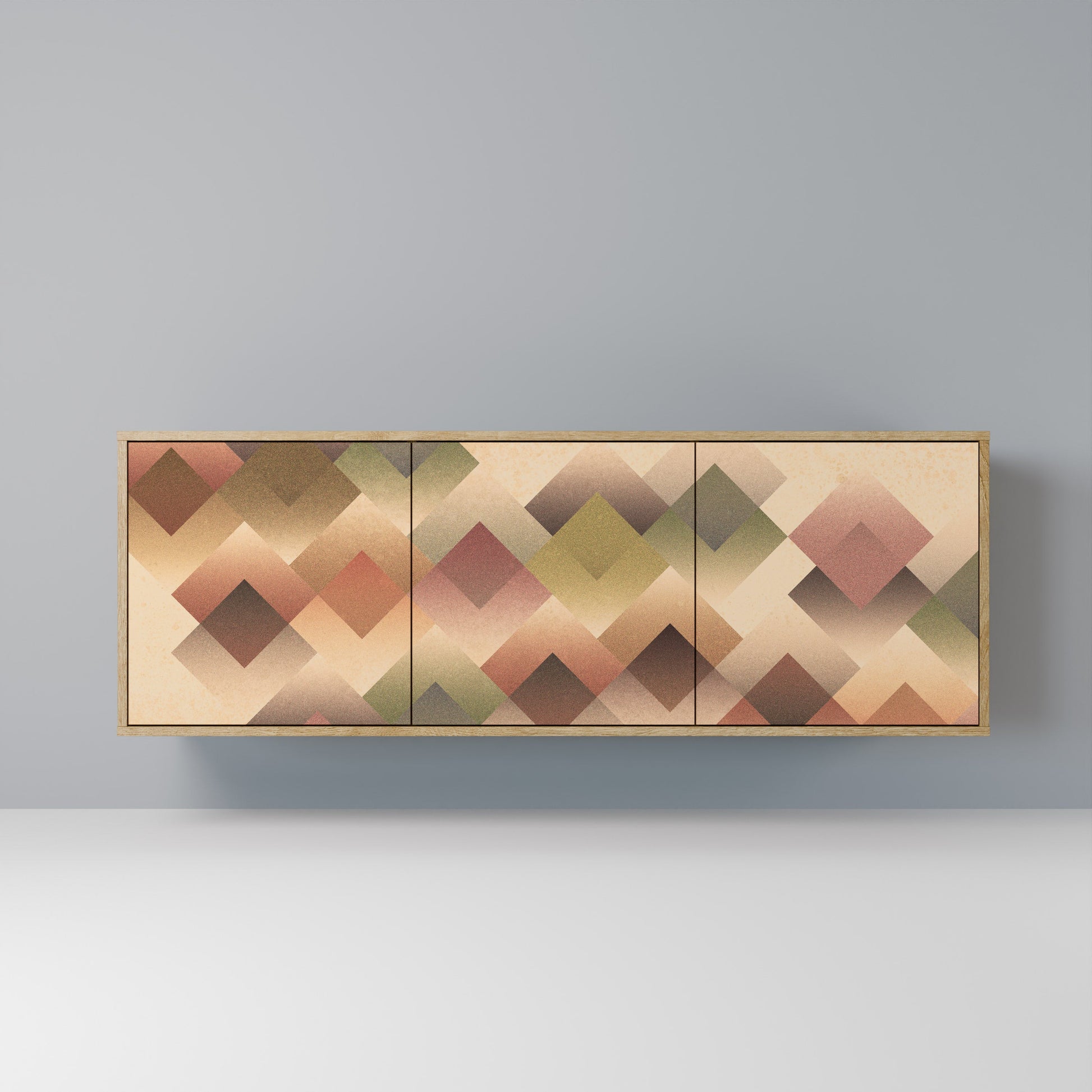 Buffet 3 portes GEOMETRIC FUSION effet chêne