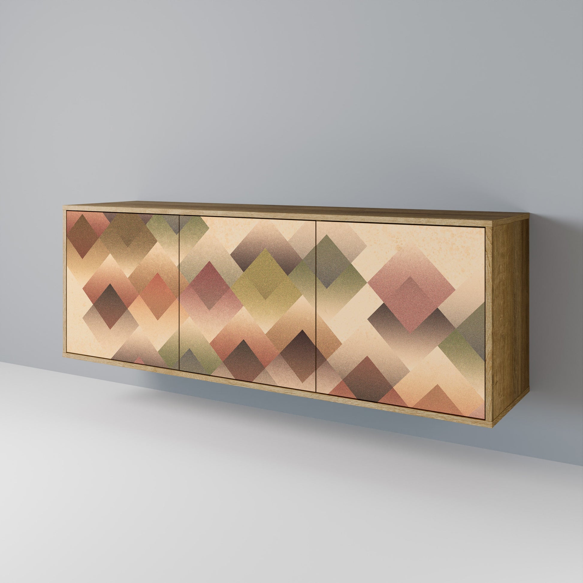 Buffet 3 portes GEOMETRIC FUSION effet chêne