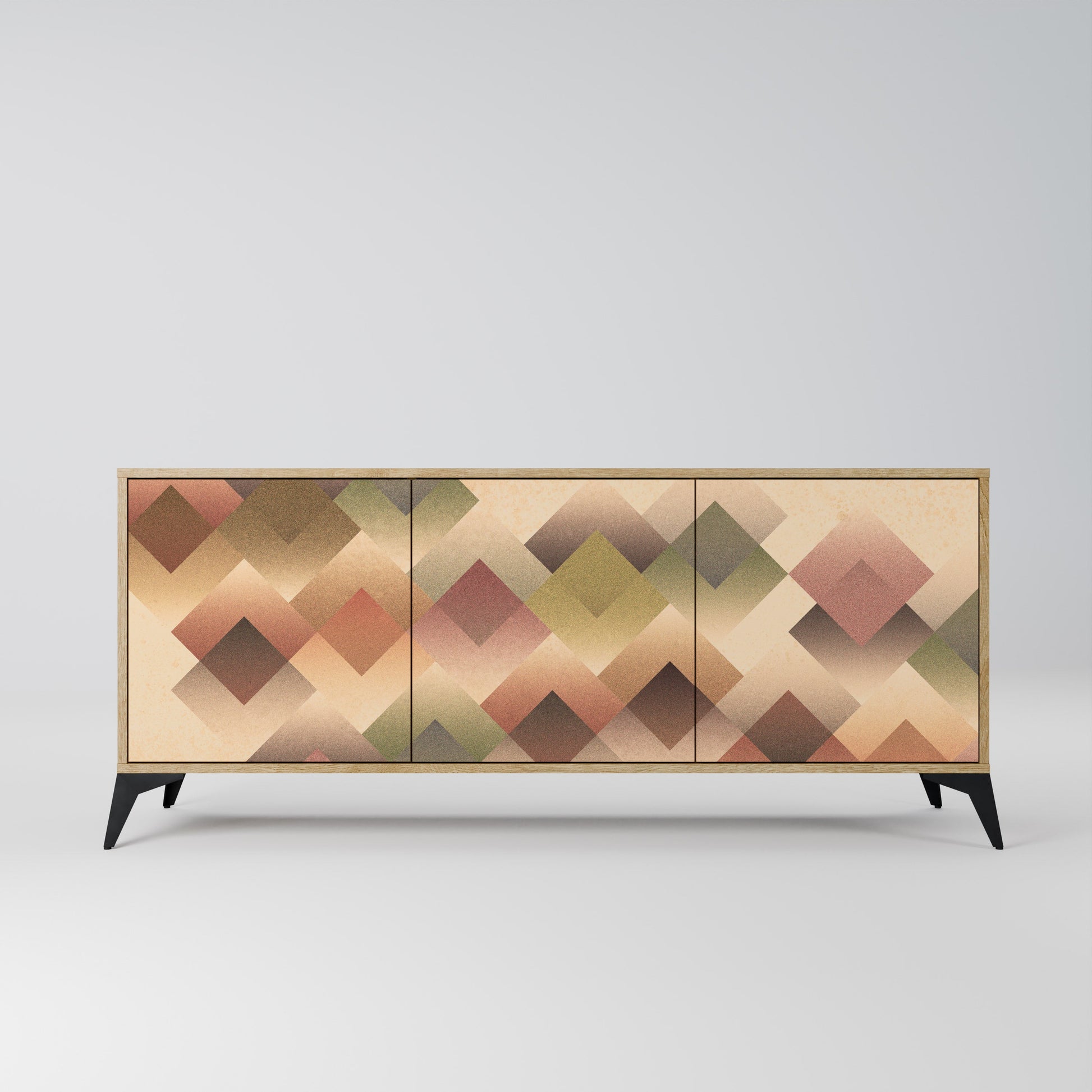 Buffet 3 portes GEOMETRIC FUSION effet chêne