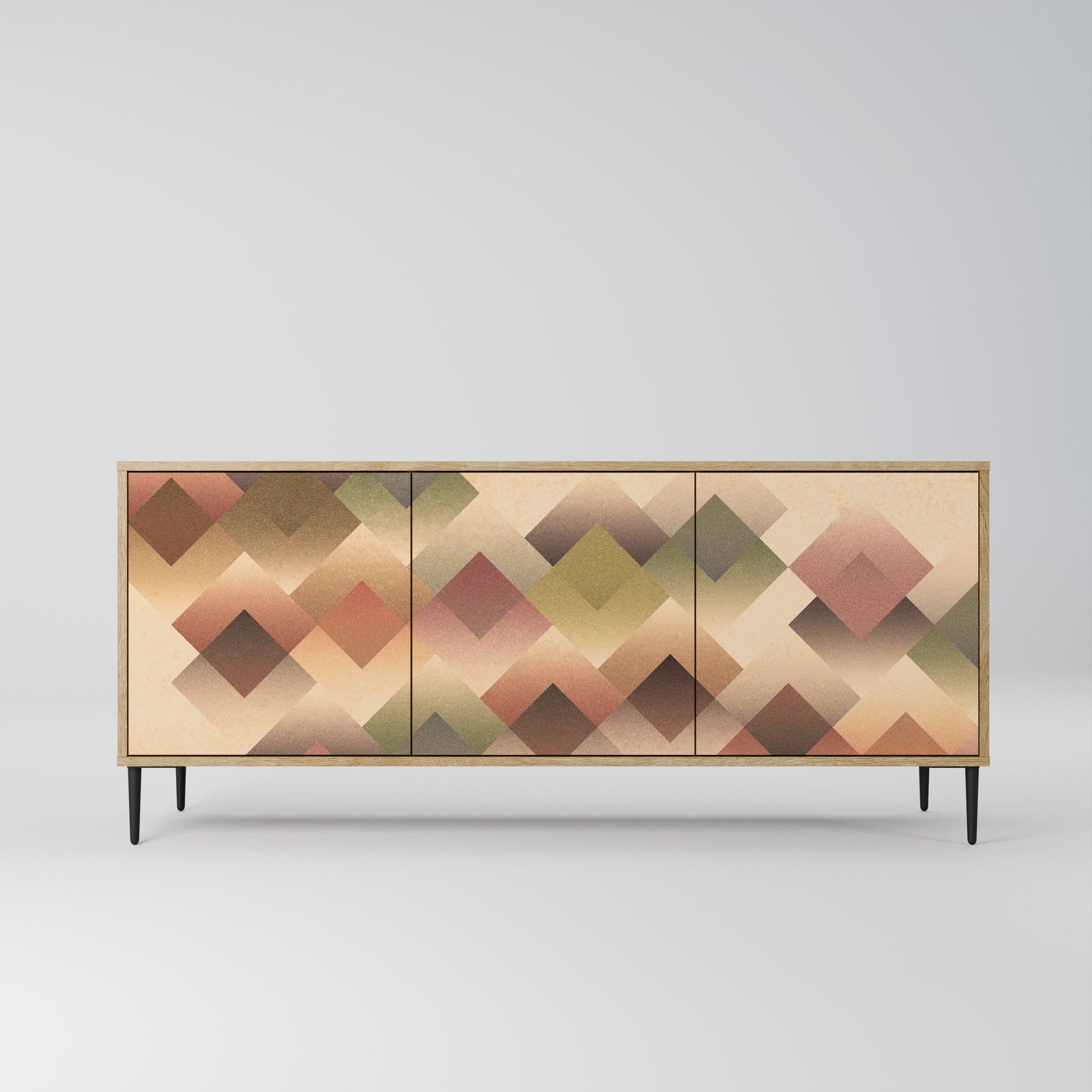 Buffet 3 portes GEOMETRIC FUSION effet chêne