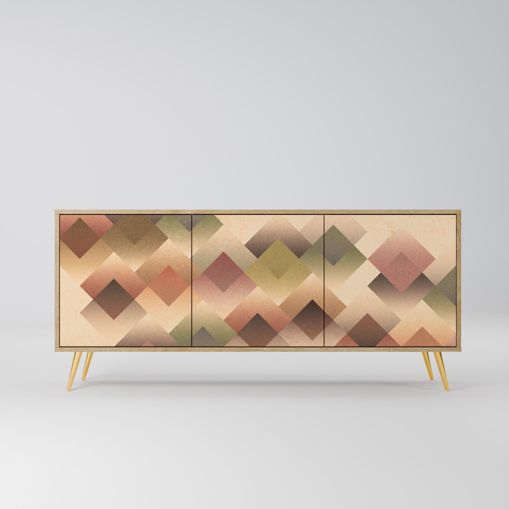 Buffet 3 portes GEOMETRIC FUSION effet chêne