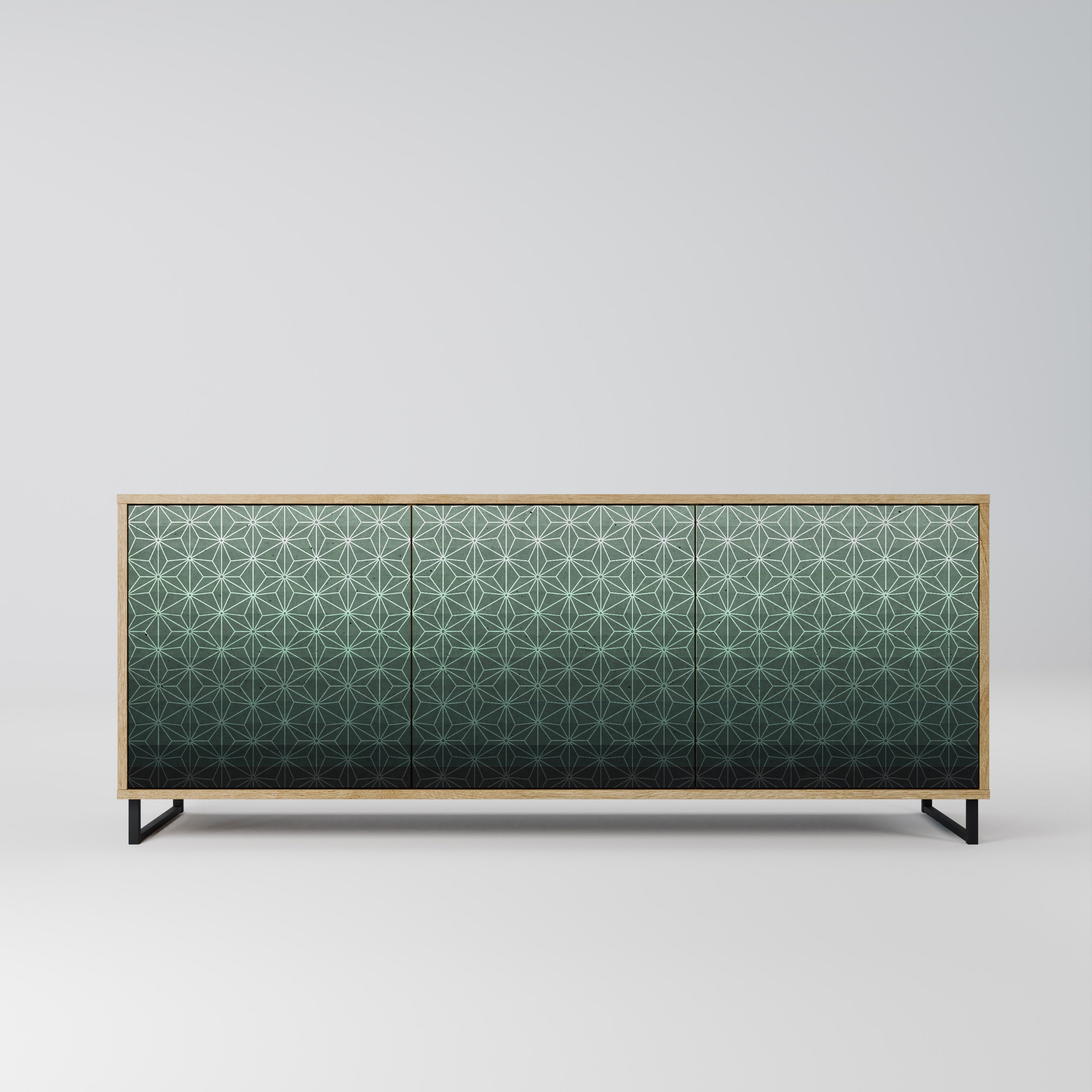 Buffet 3 portes effet chêne GLIMMER ORNEMENTAL