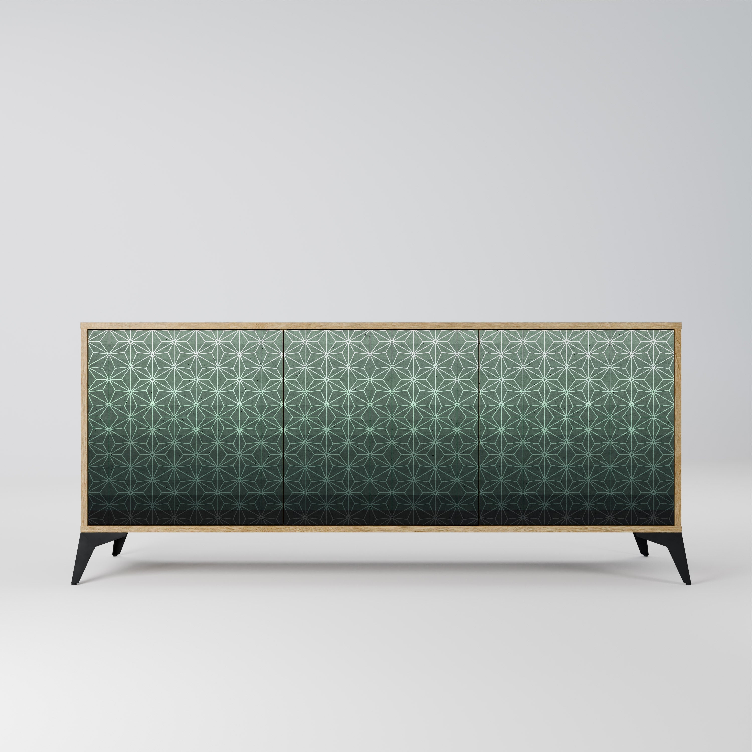 Buffet 3 portes effet chêne GLIMMER ORNEMENTAL