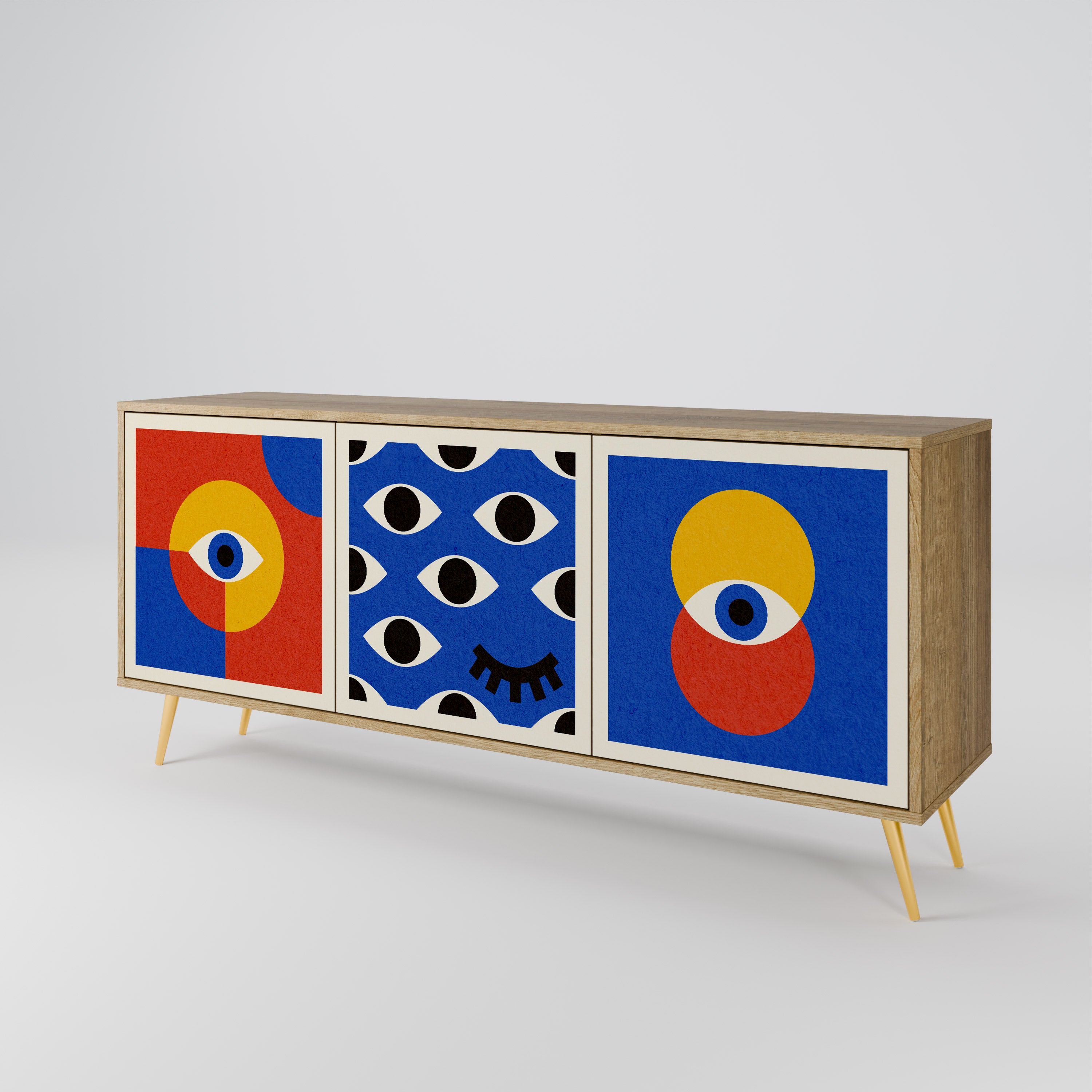 GEOMETRIC EYES 3-Door Sideboard