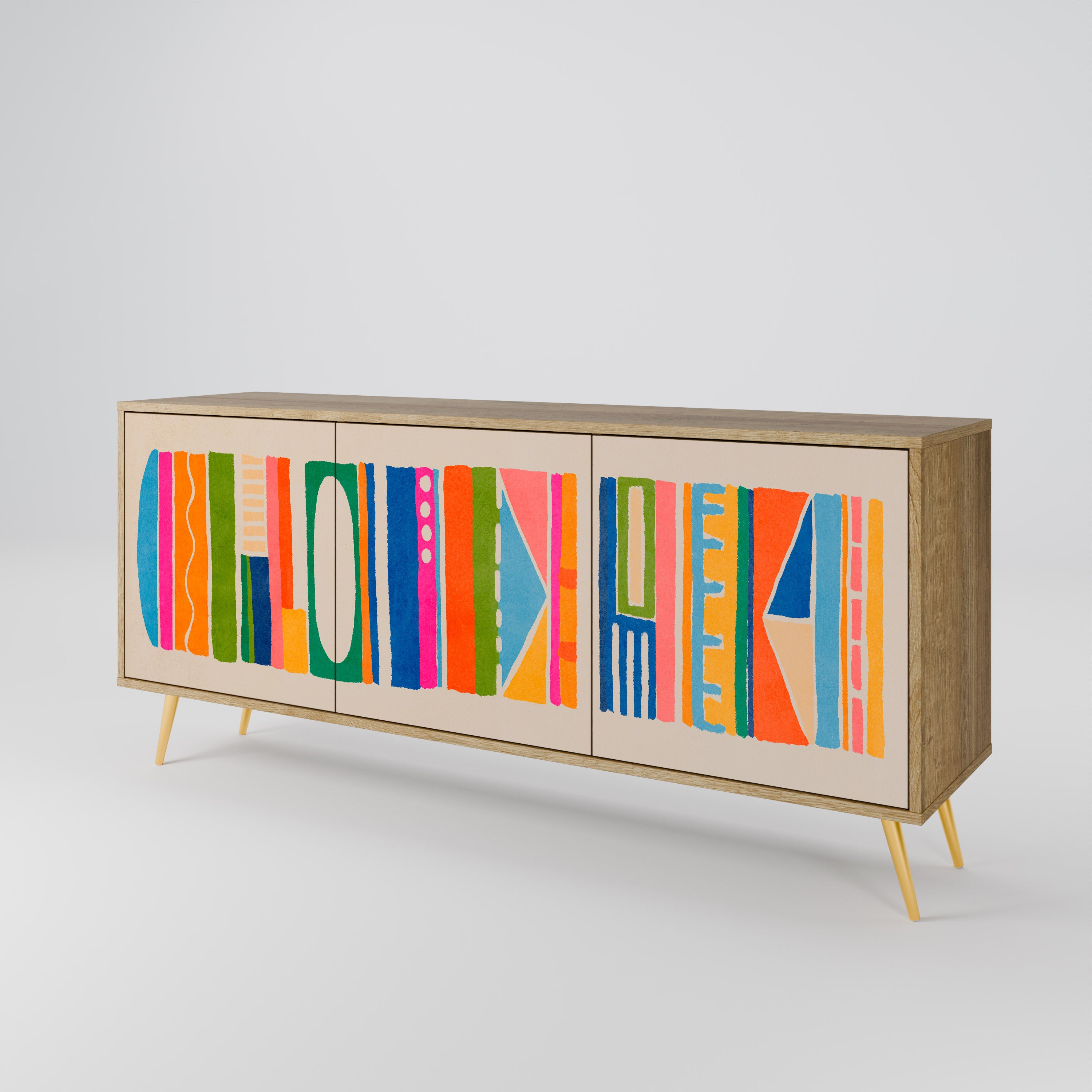 GEOMETRIC SHINE 3-Door Sideboard