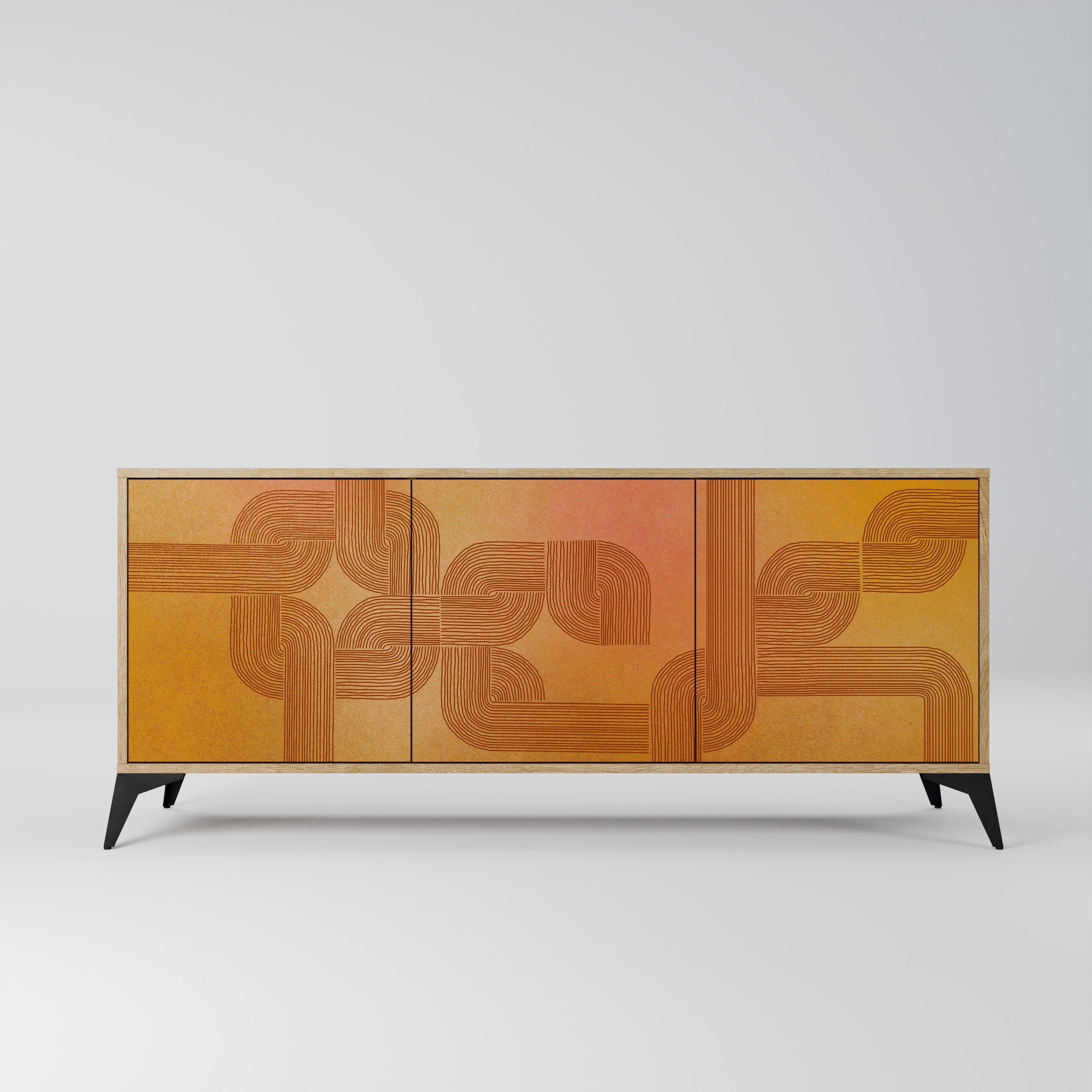 Buffet 3 portes effet chêne RENFORCEMENT DES RELATIONS