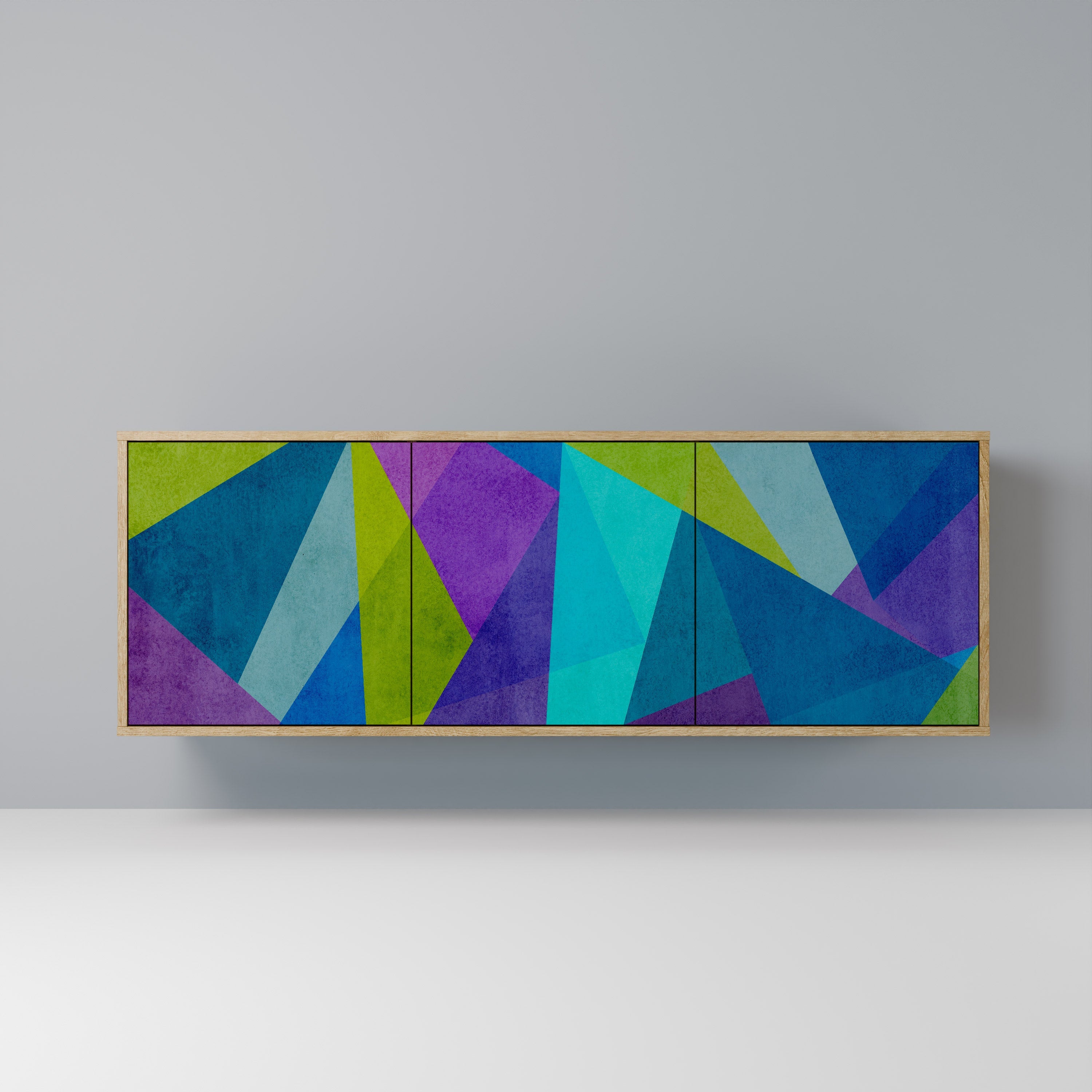 Buffet 3 portes effet chêne COLD SHOWCASE