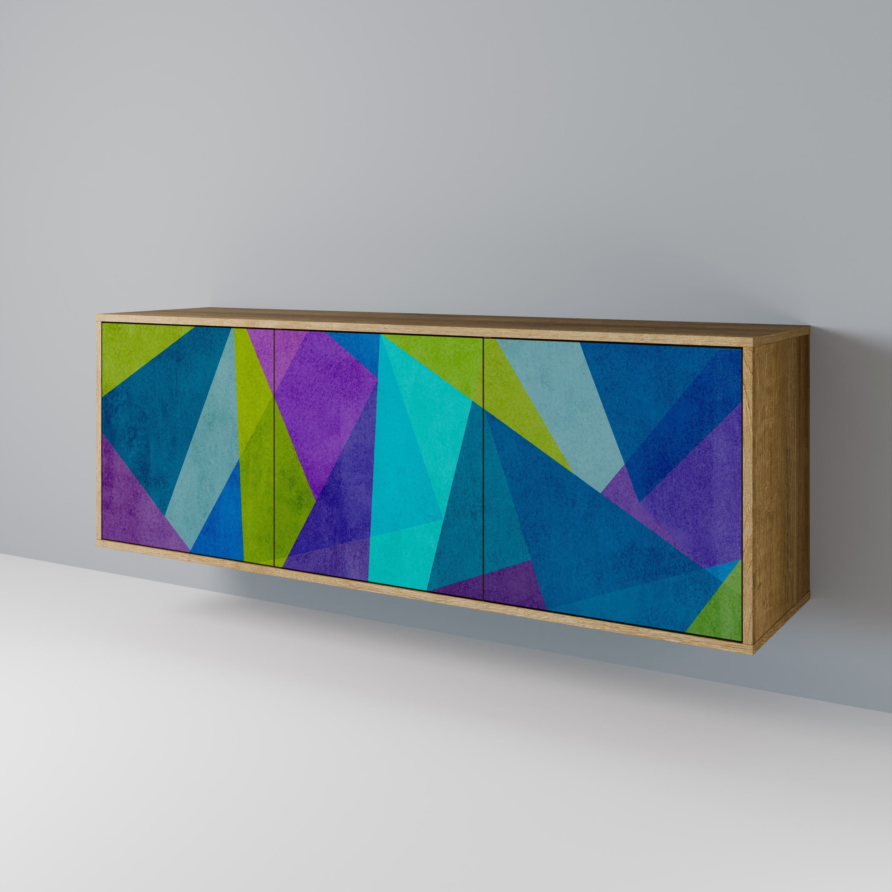 Buffet 3 portes effet chêne COLD SHOWCASE