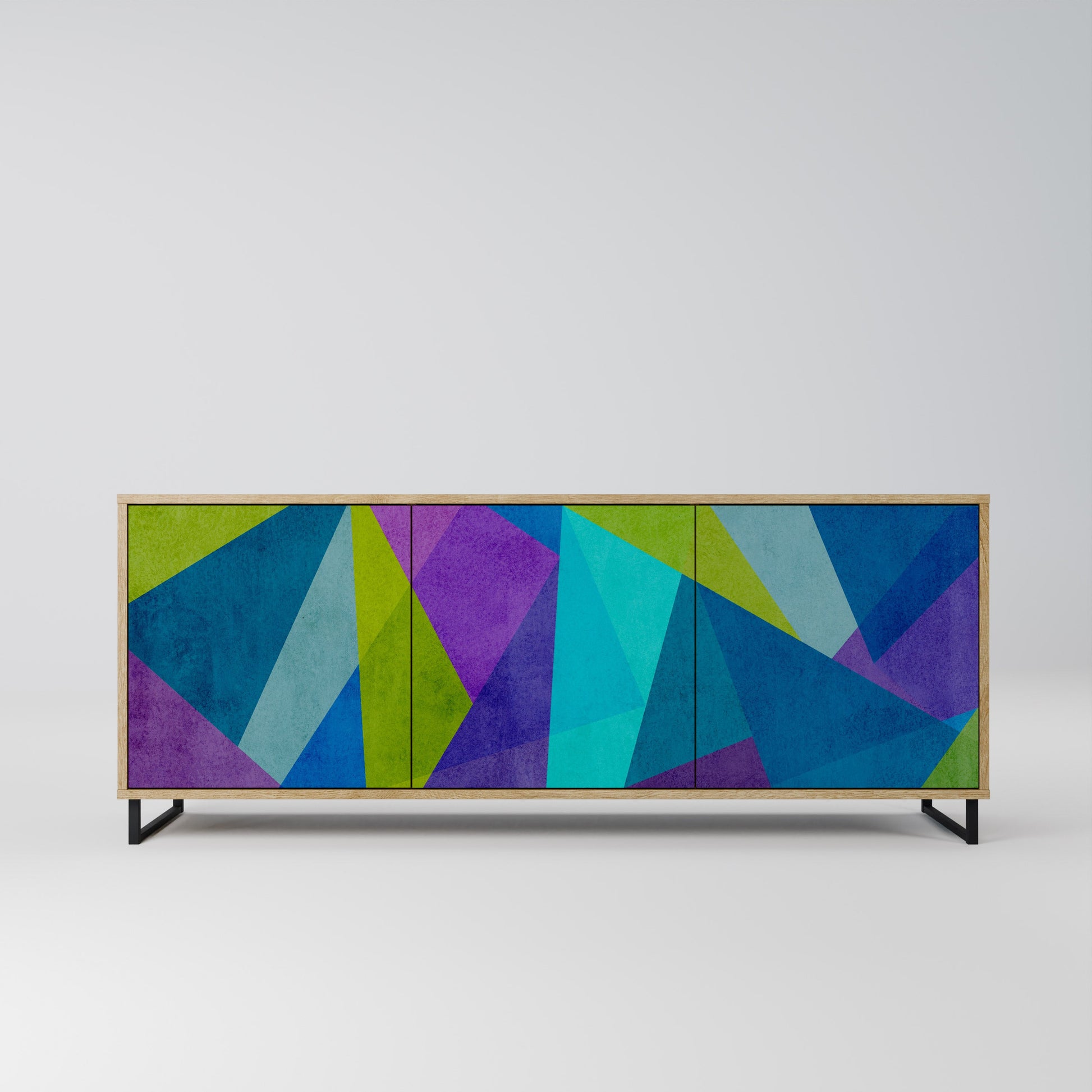 Buffet 3 portes effet chêne COLD SHOWCASE