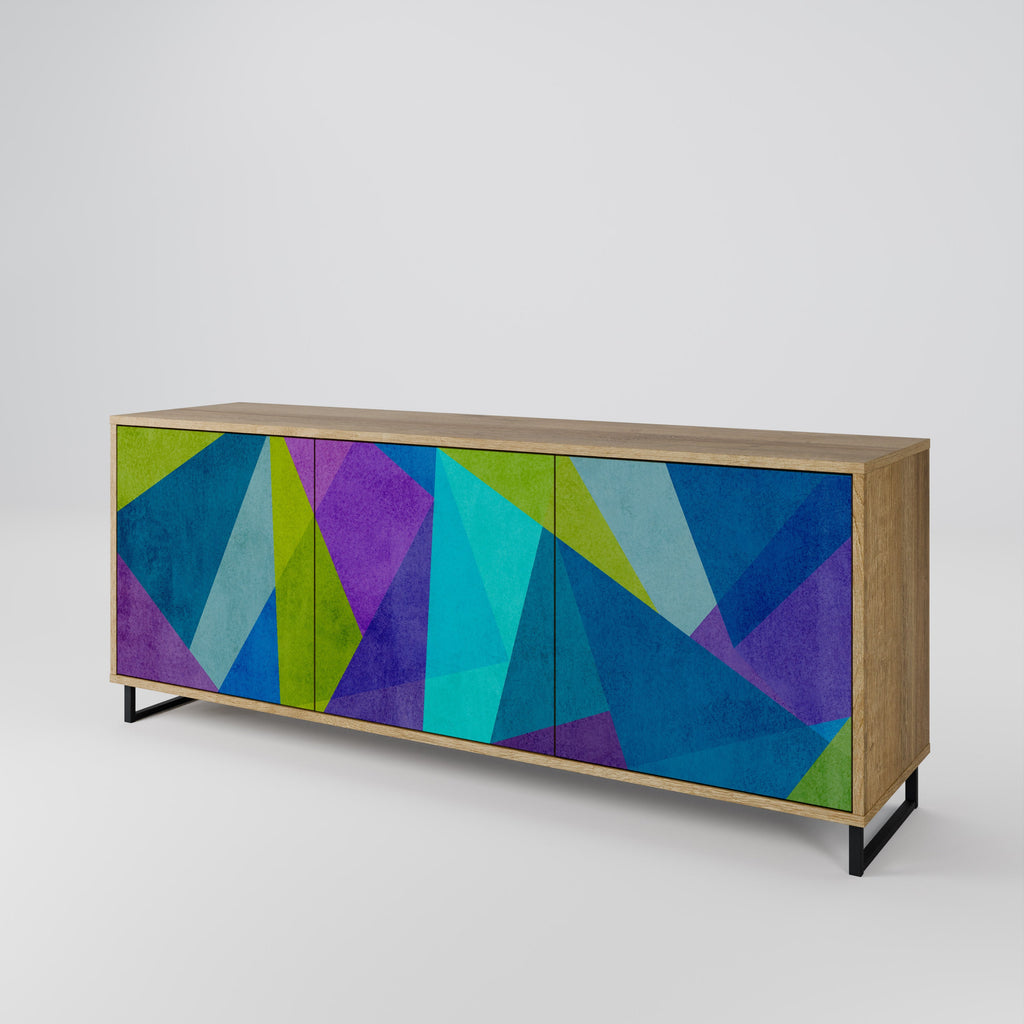 Buffet 3 portes effet chêne COLD SHOWCASE