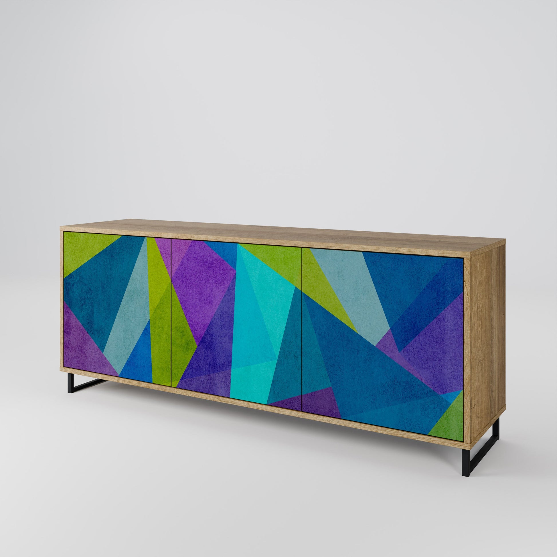 Buffet 3 portes effet chêne COLD SHOWCASE